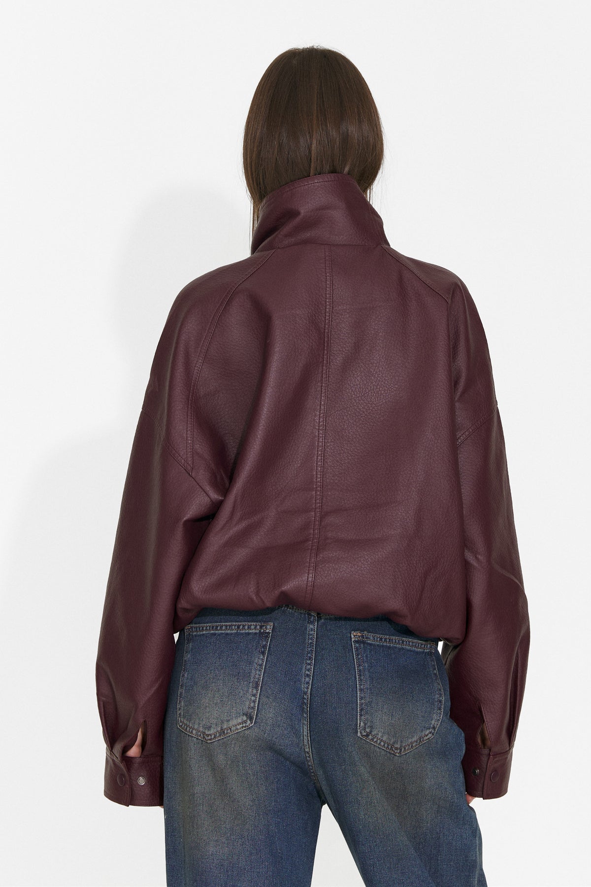 Geaca dama casual burgundy Nadyesia Bogas