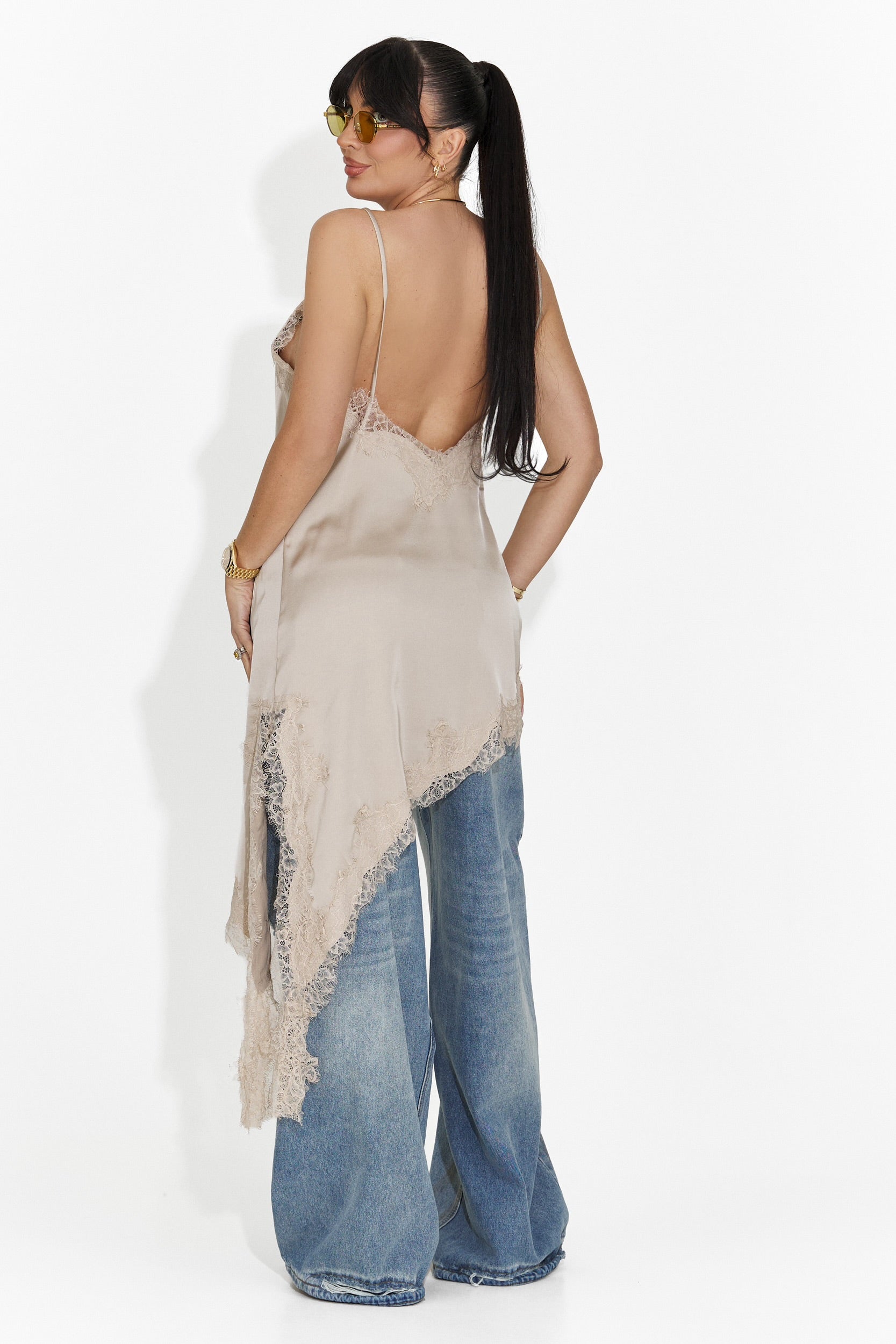 Női rövid bézs ruha Francisca Bogas