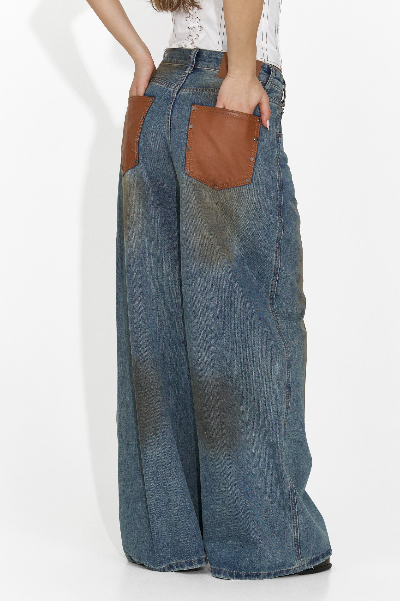 Angeliana Bogas Kék Női Farmer