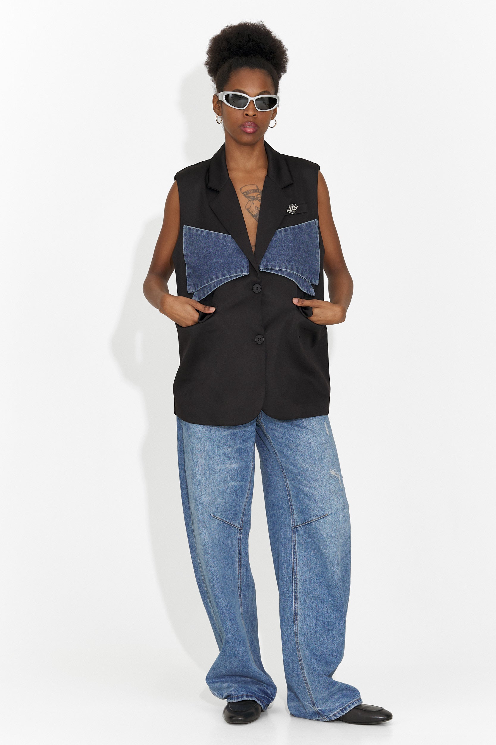 Női hétköznapi kék farmer Hanina Bogas