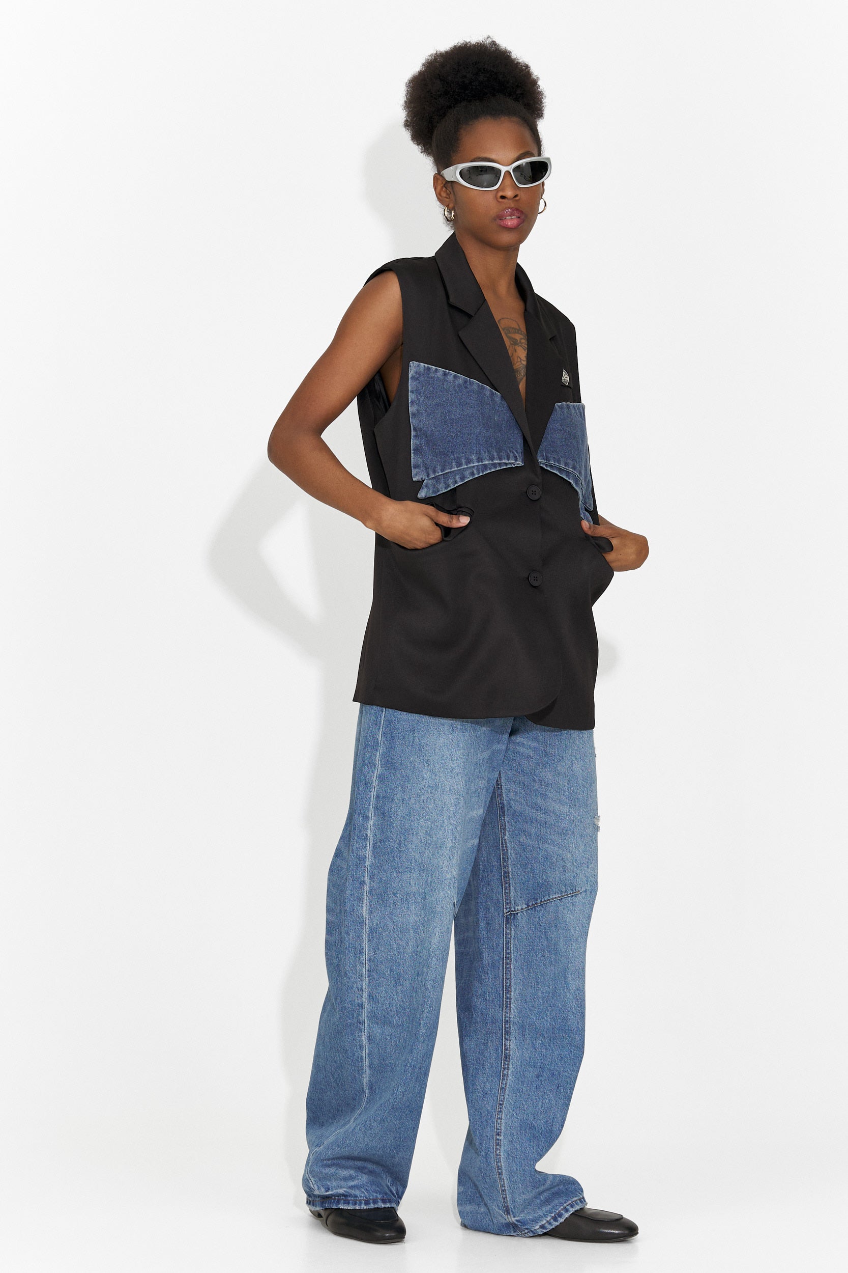 Női hétköznapi kék farmer Hanina Bogas