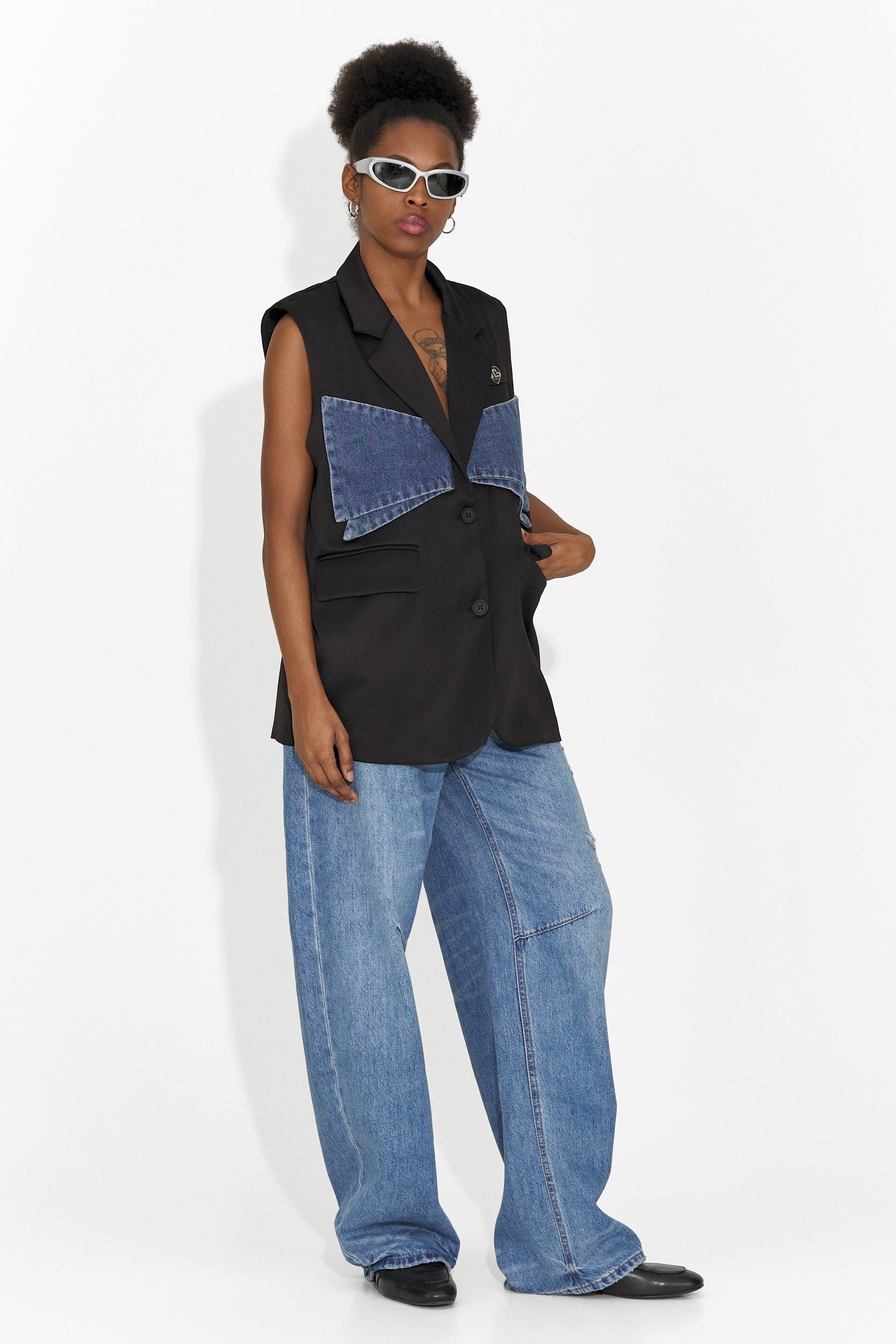 Női hétköznapi kék farmer Hanina Bogas