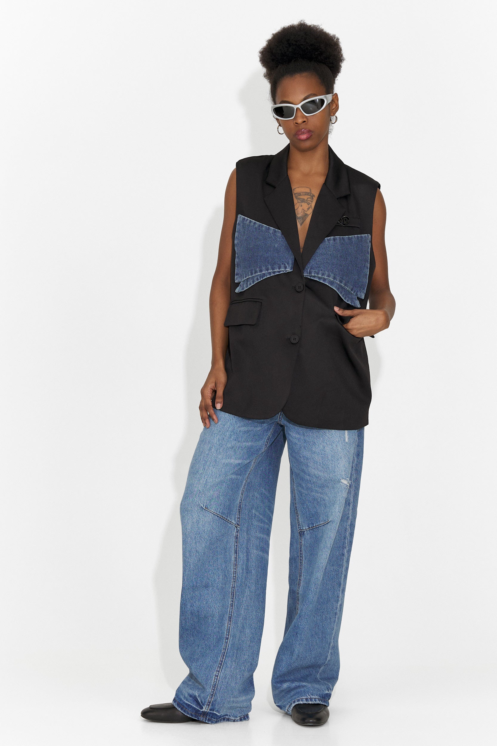 Női hétköznapi kék farmer Hanina Bogas