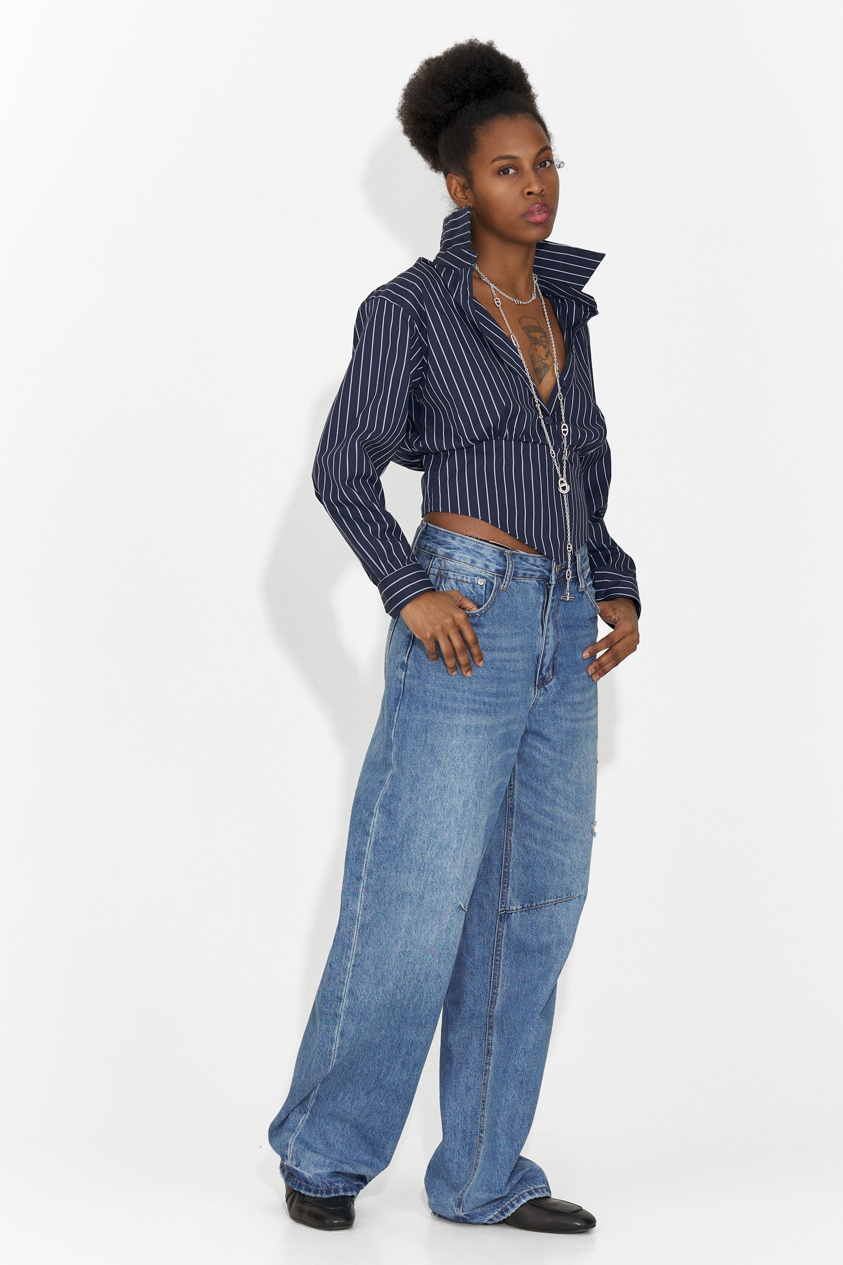 Női hétköznapi kék farmer Hanina Bogas