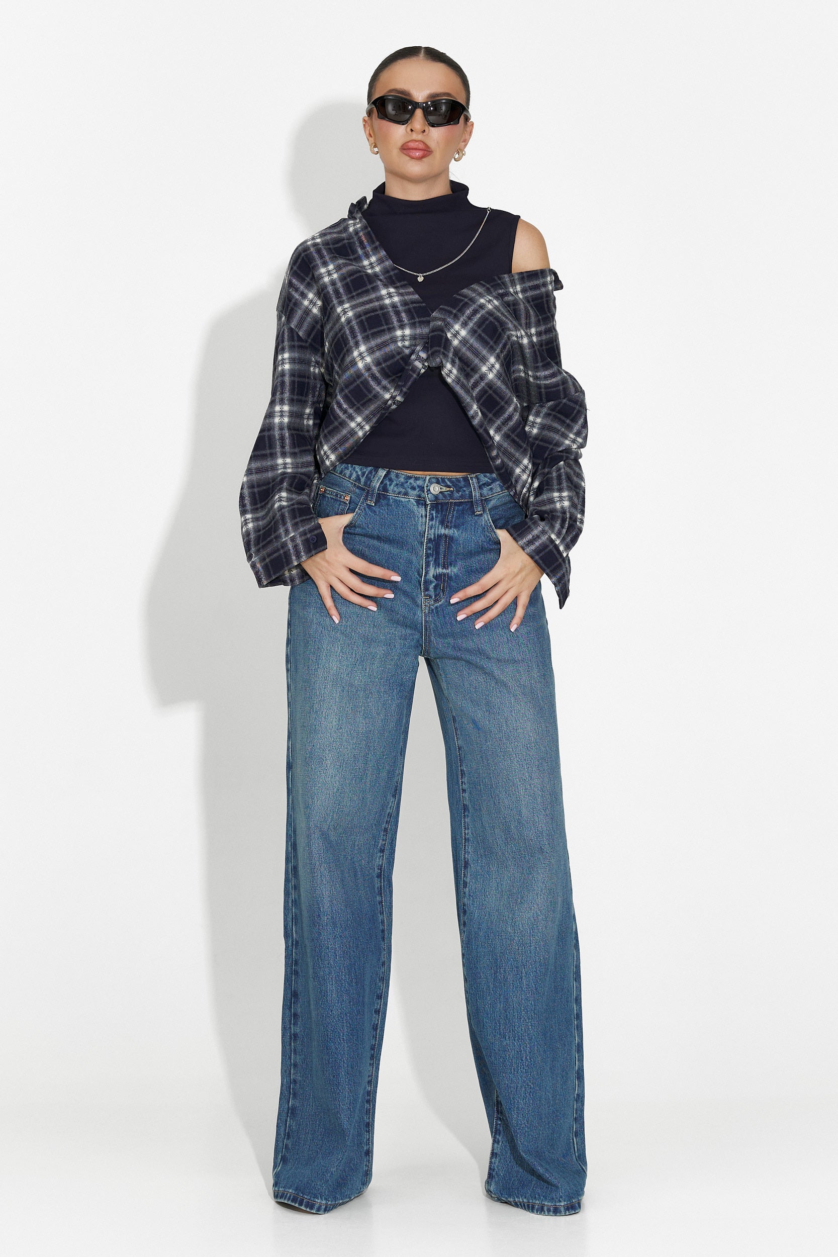 Nuvya Bogas Kék Női Farmer Casual Stílusban