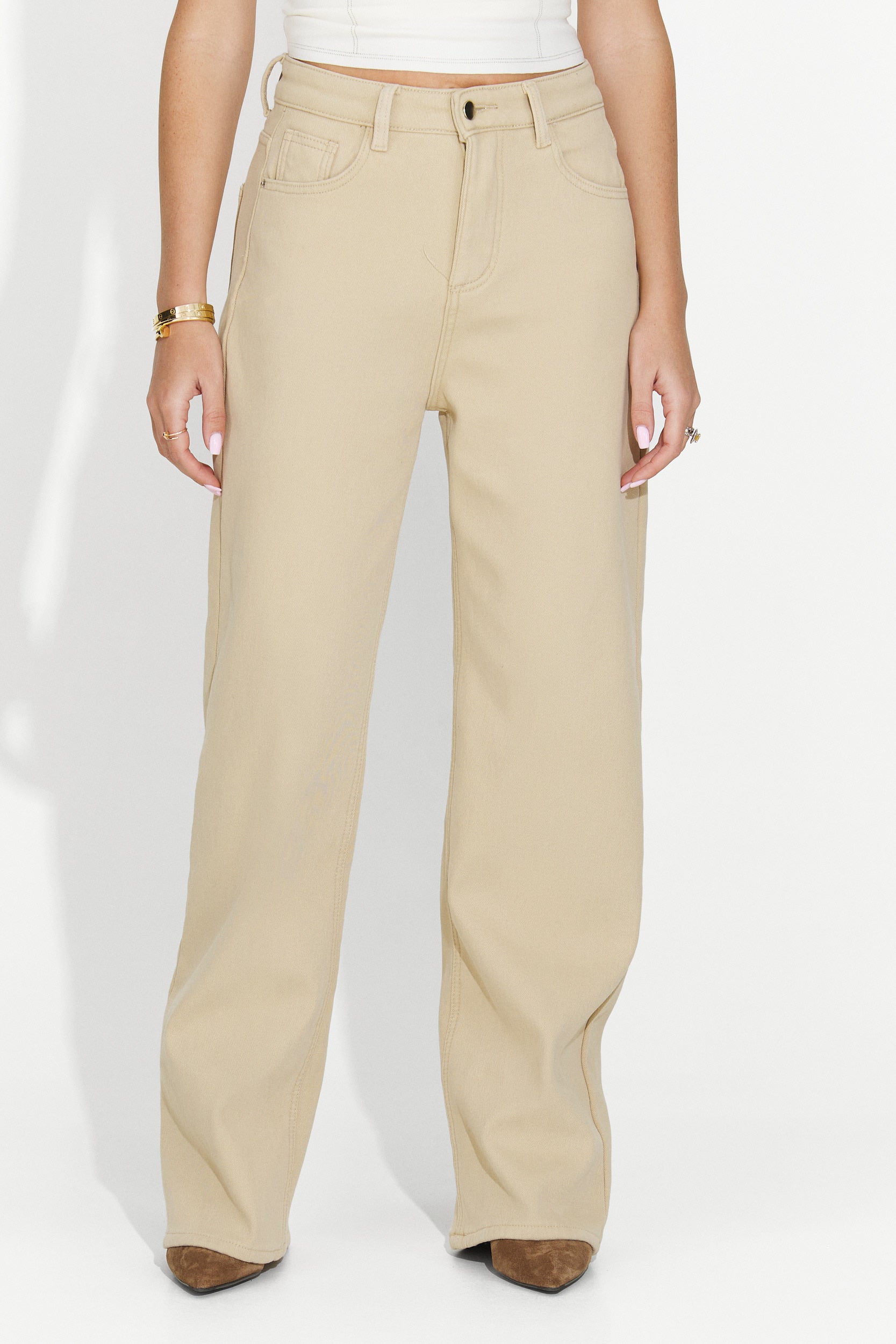 Női alkalmi bézs farmer Hetie Bogas