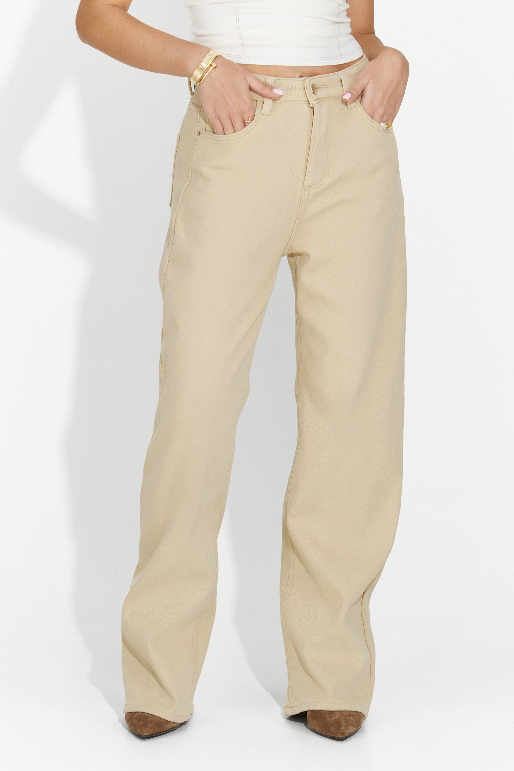 Női alkalmi bézs farmer Hetie Bogas