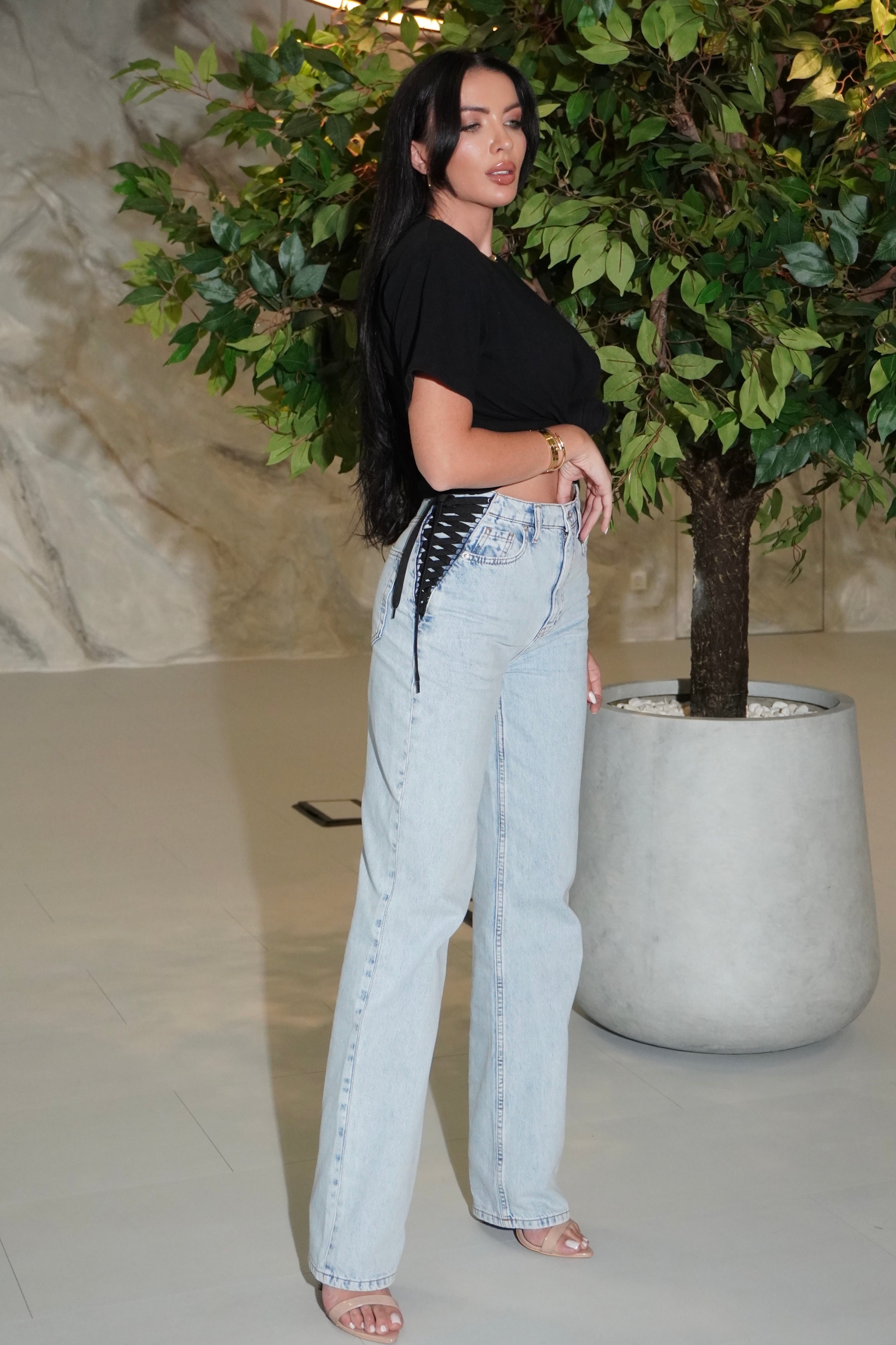 Bodysa Bogas Női Kék Farmer Casual Stílusban