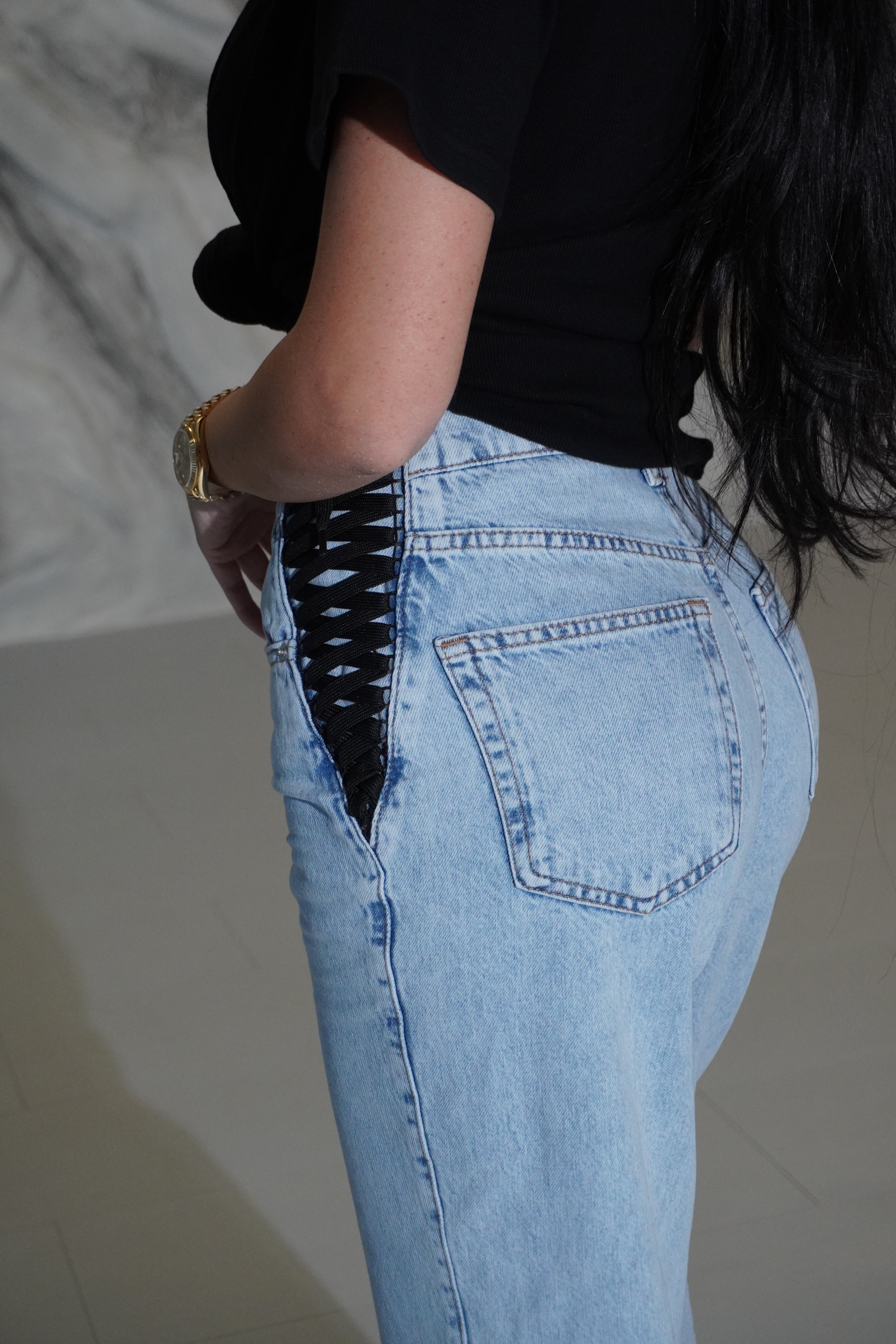 Bodysa Bogas Női Kék Farmer Casual Stílusban