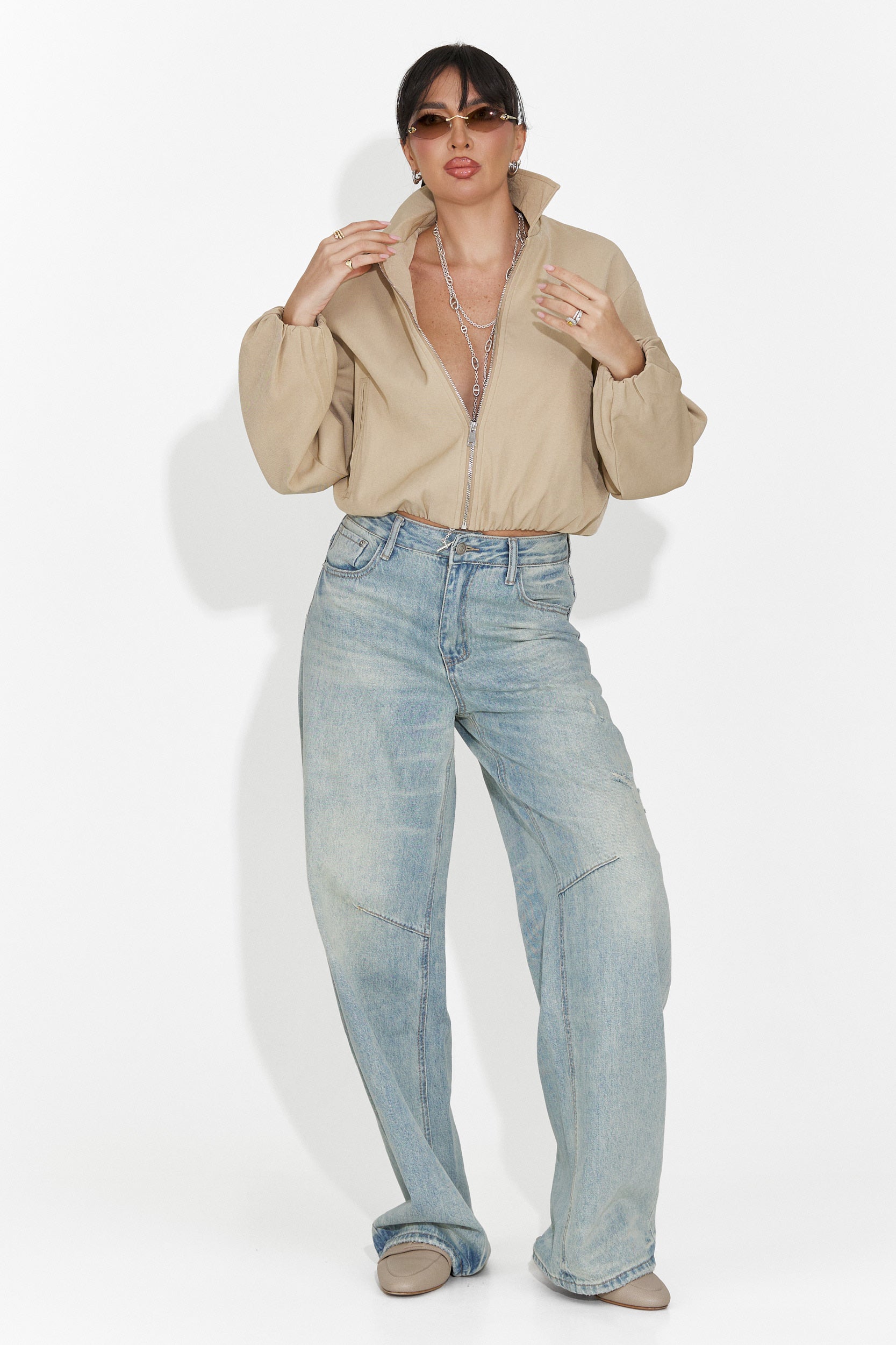 Laza kék Hanina Bogas női farmerek