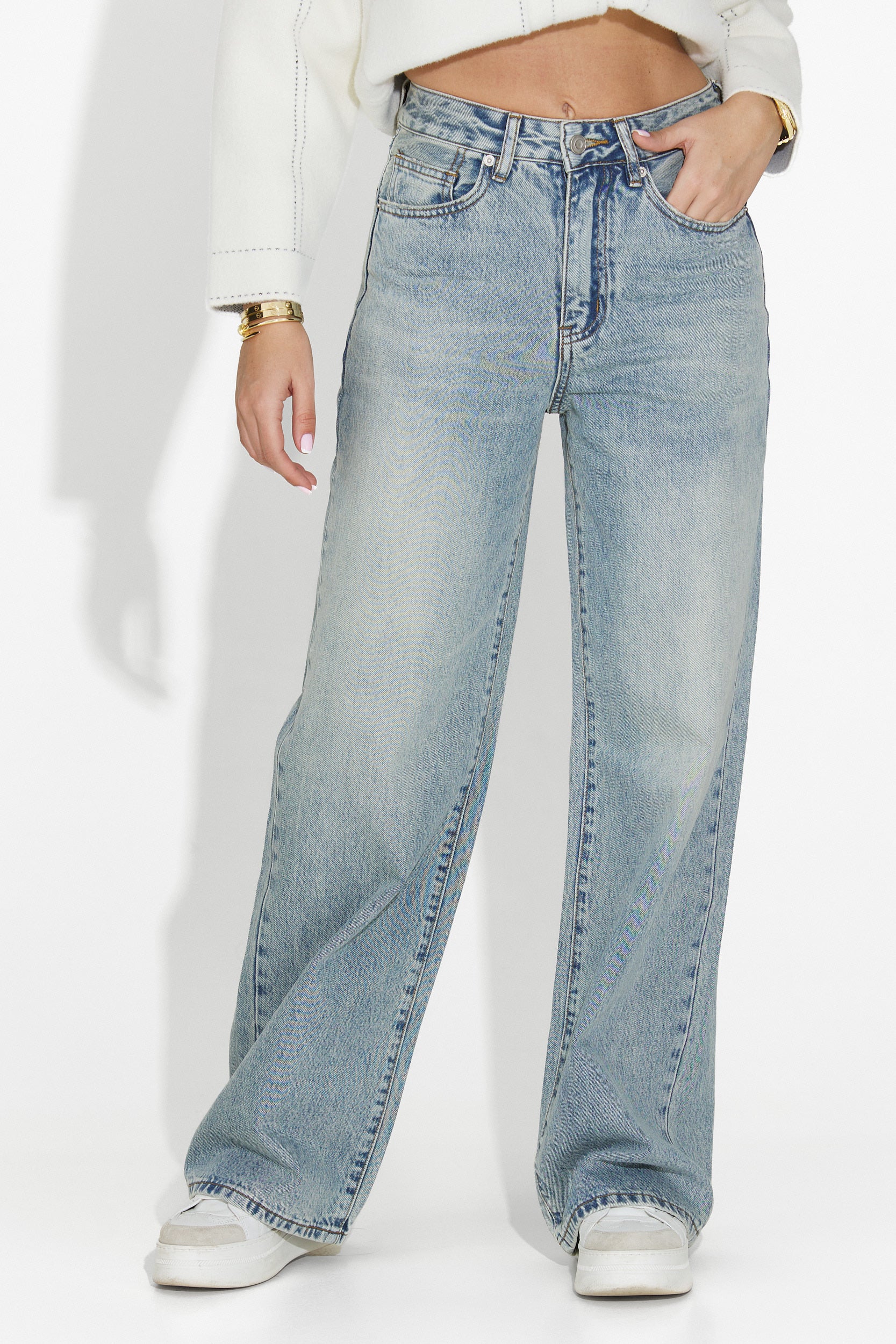 Sadia Bogas Kényelmes Kék Farmer Nőknek