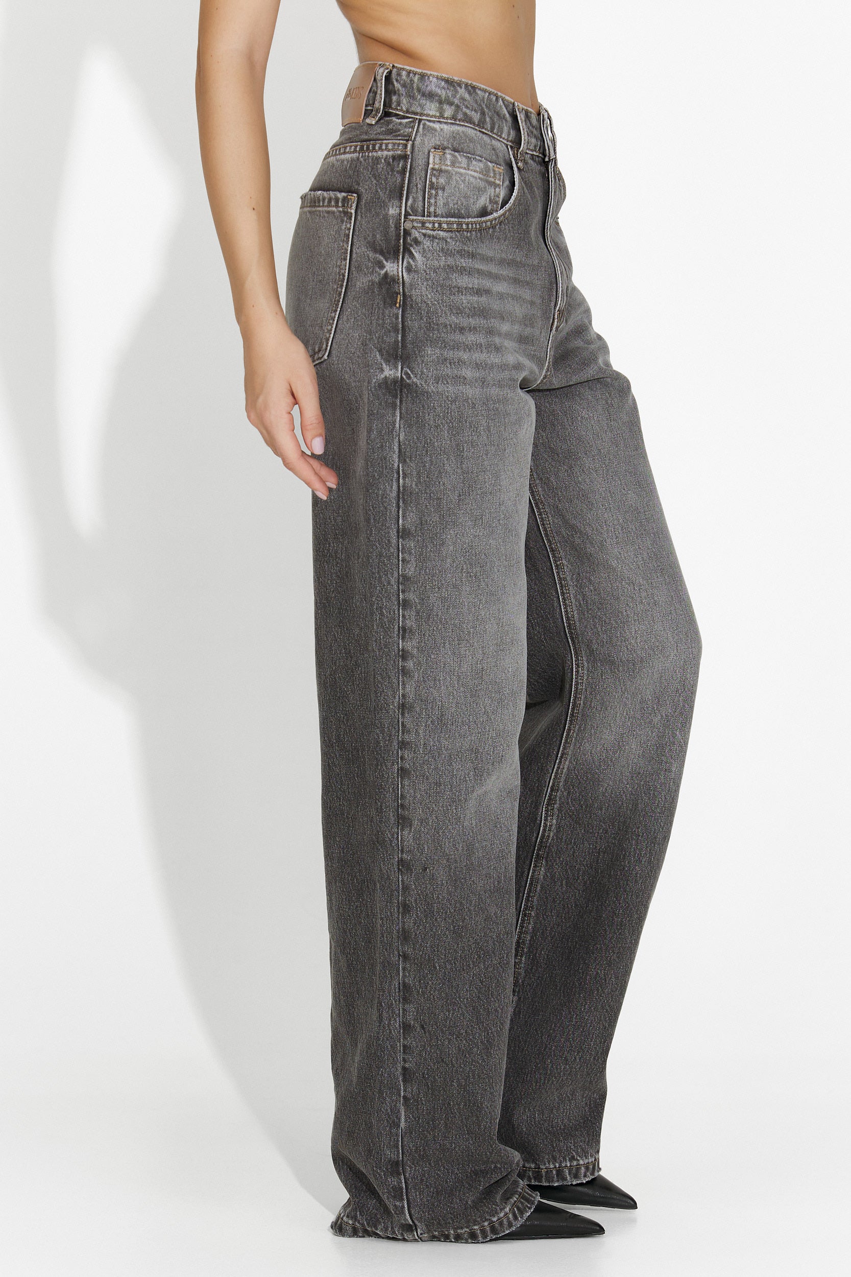 Semika Bogas Kényelmes Szürke Női Farmer