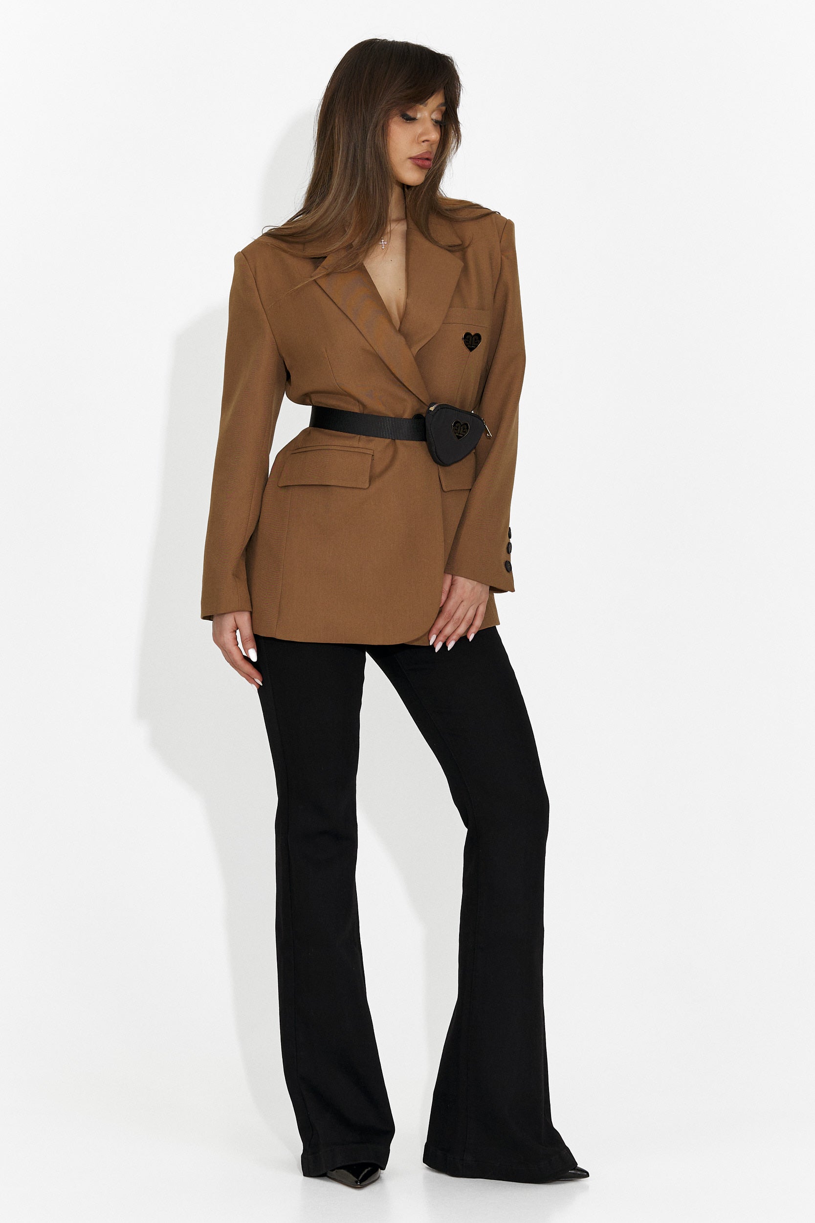 Női fekete, hétköznapi farmer Patrika Bogas