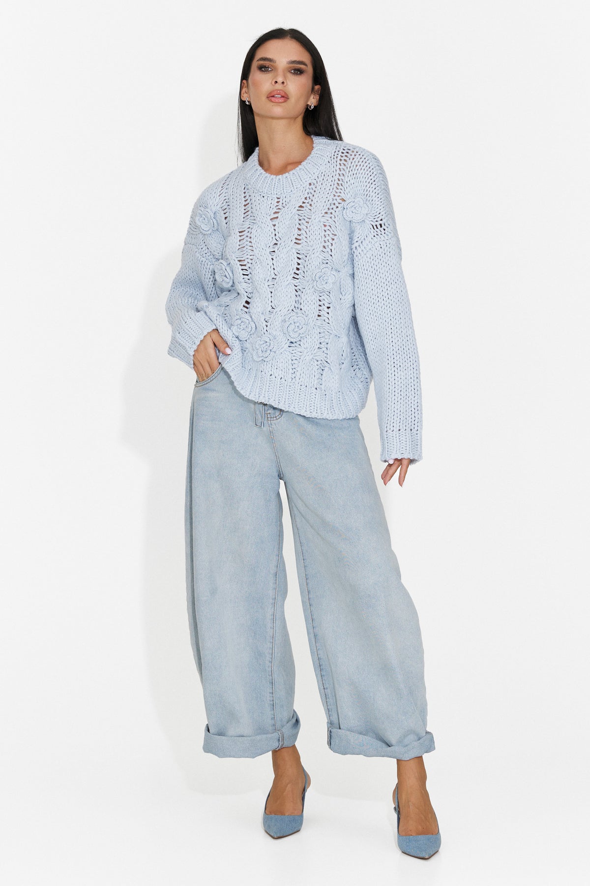 Bluza casual bleu Elsyia Bogas