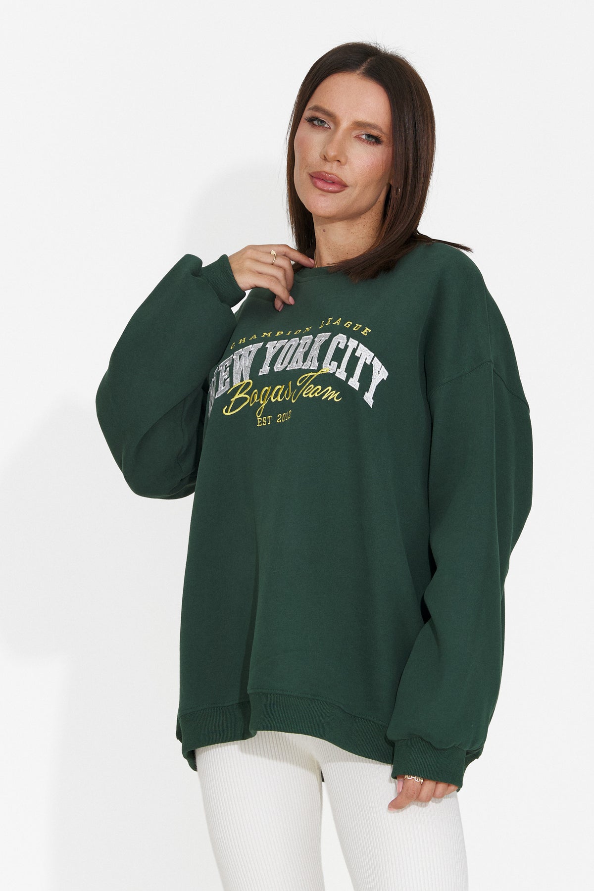 Bluza casual verde Vinaoira Bogas