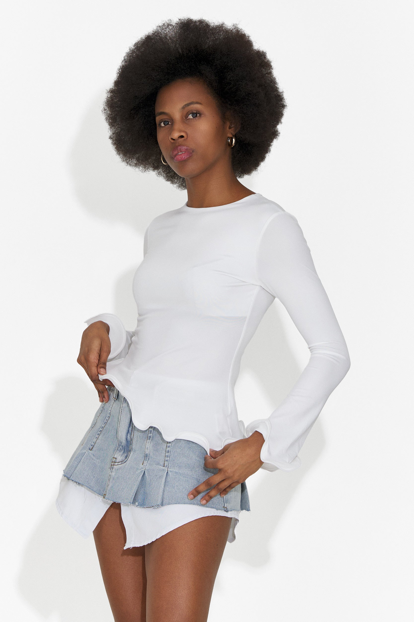 Női alkalmi fehér blúz Enisea Bogas