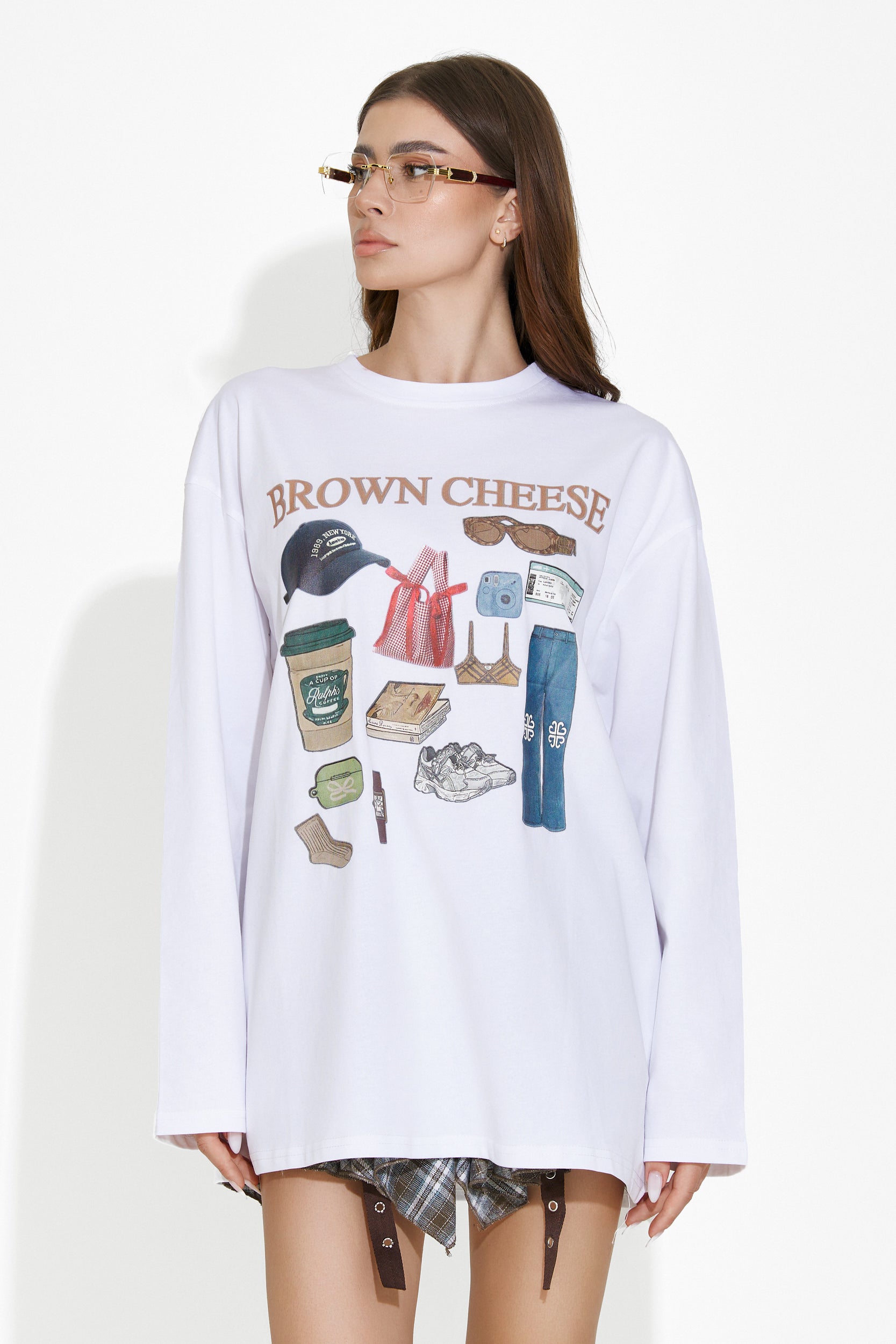 Eryn Bogas Hétköznapi Fehér Női Blúz