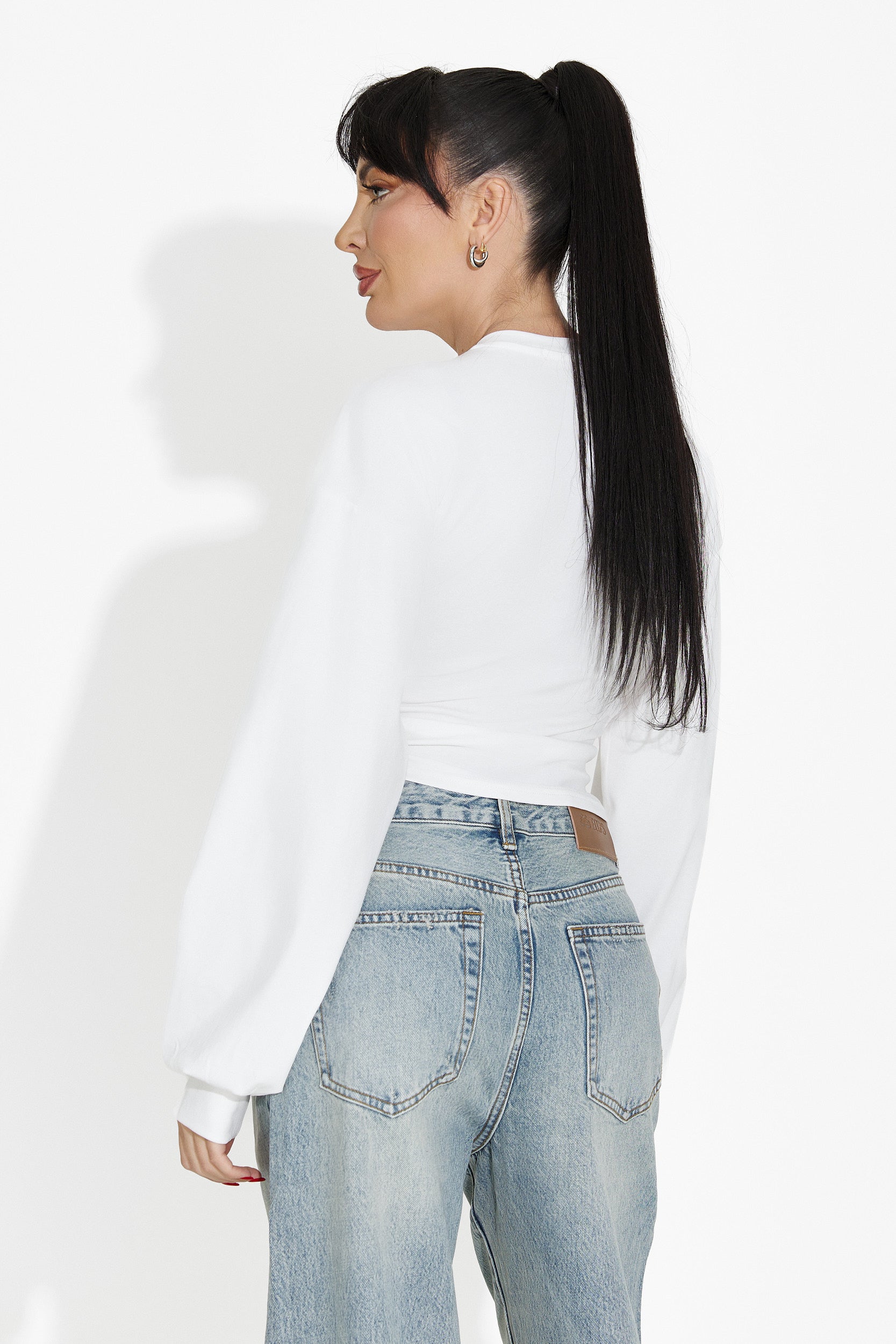 Női alkalmi fehér blúz Tivora Bogas