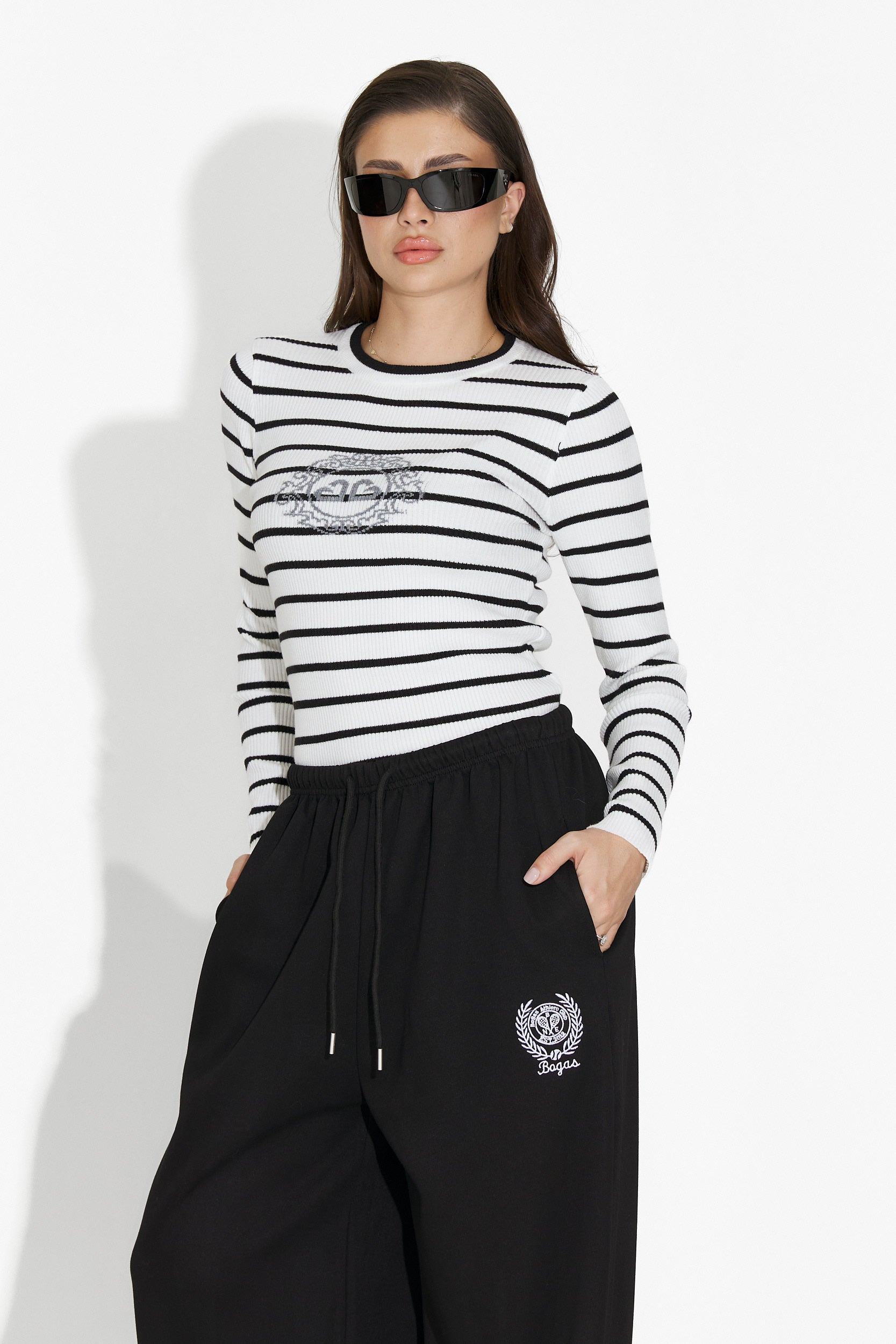 Yoana Bogas Kényelmes Fehér Női Blúz