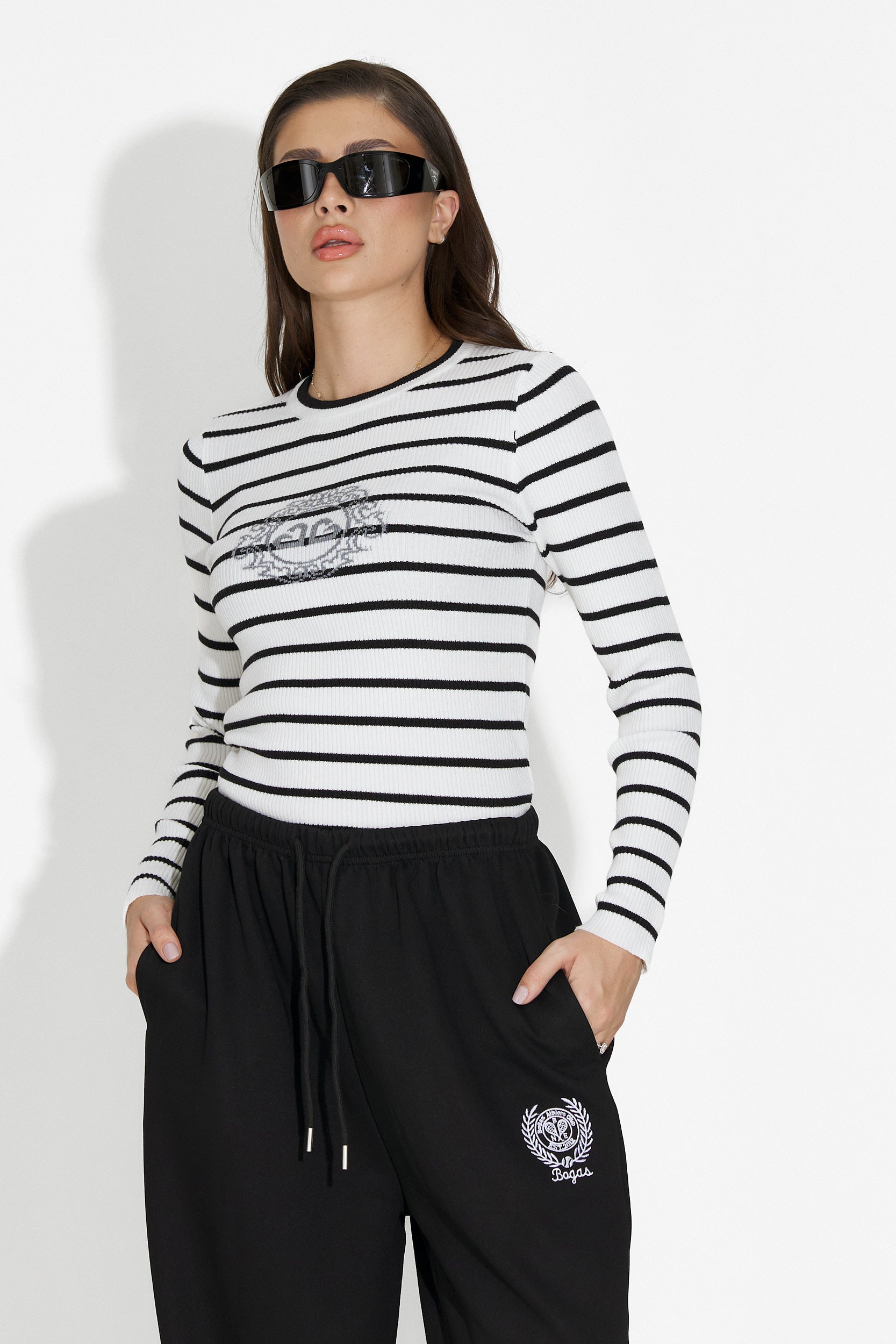 Yoana Bogas Kényelmes Fehér Női Blúz