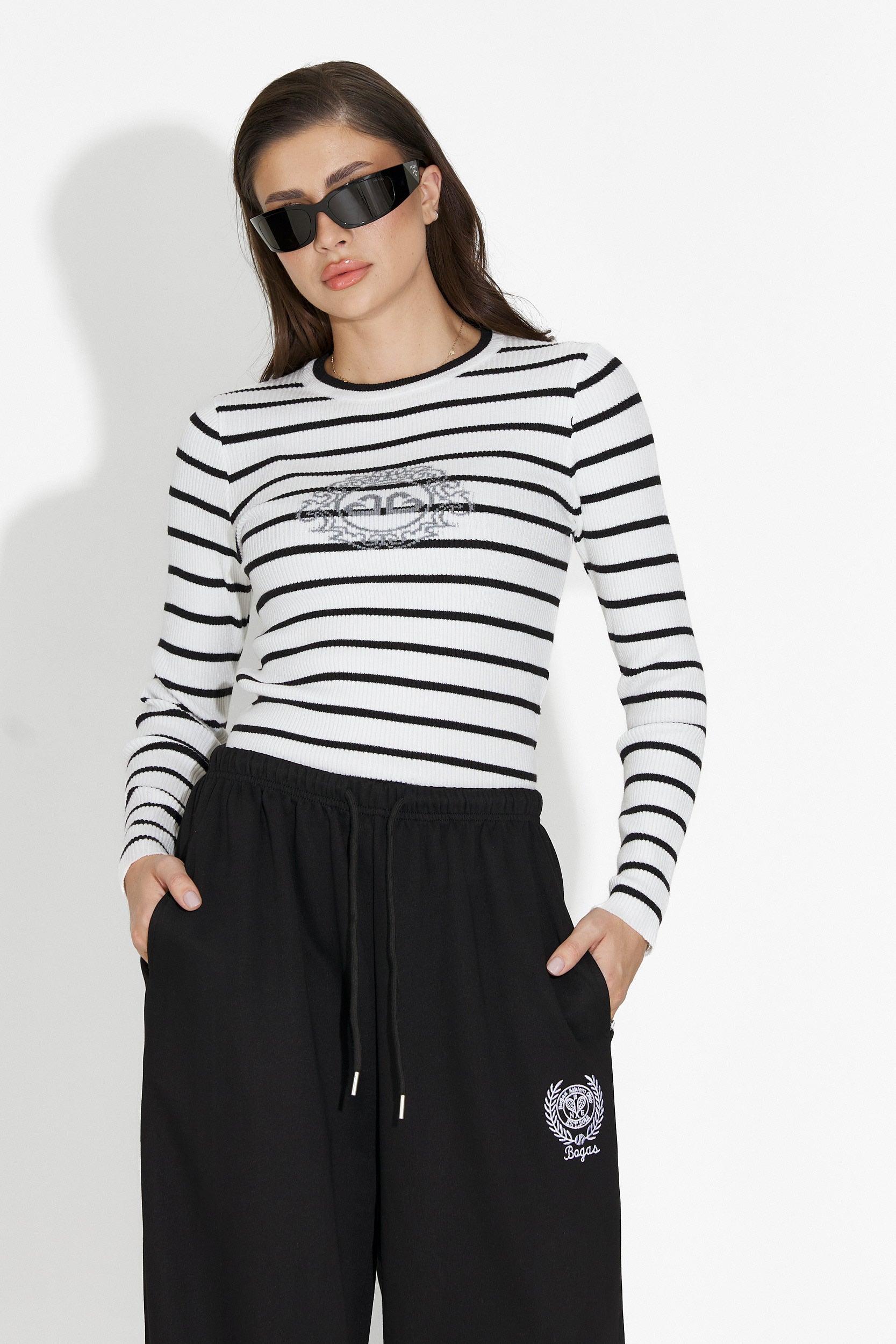 Yoana Bogas Kényelmes Fehér Női Blúz