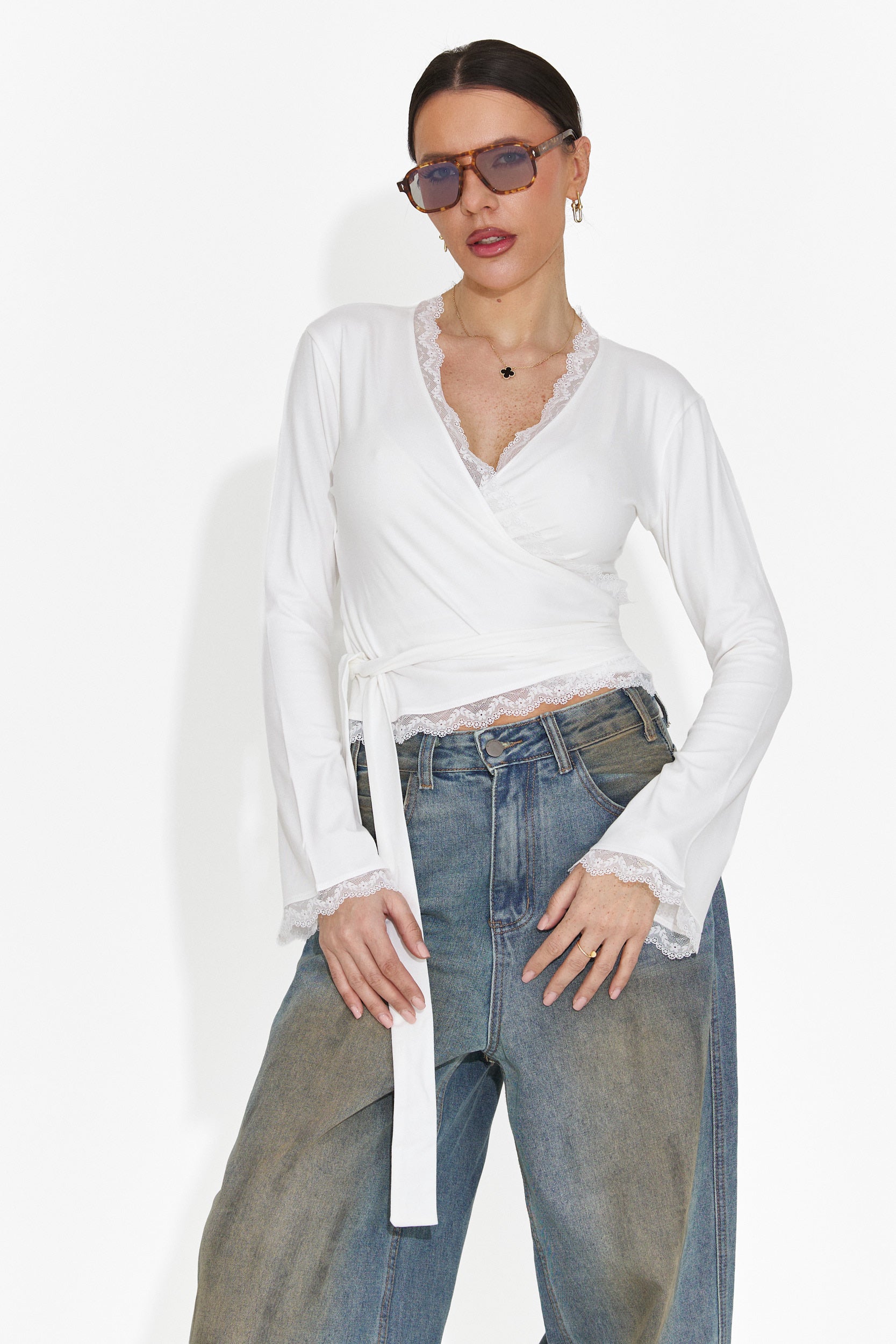 Női alkalmi fehér blúz Zaneta Bogas