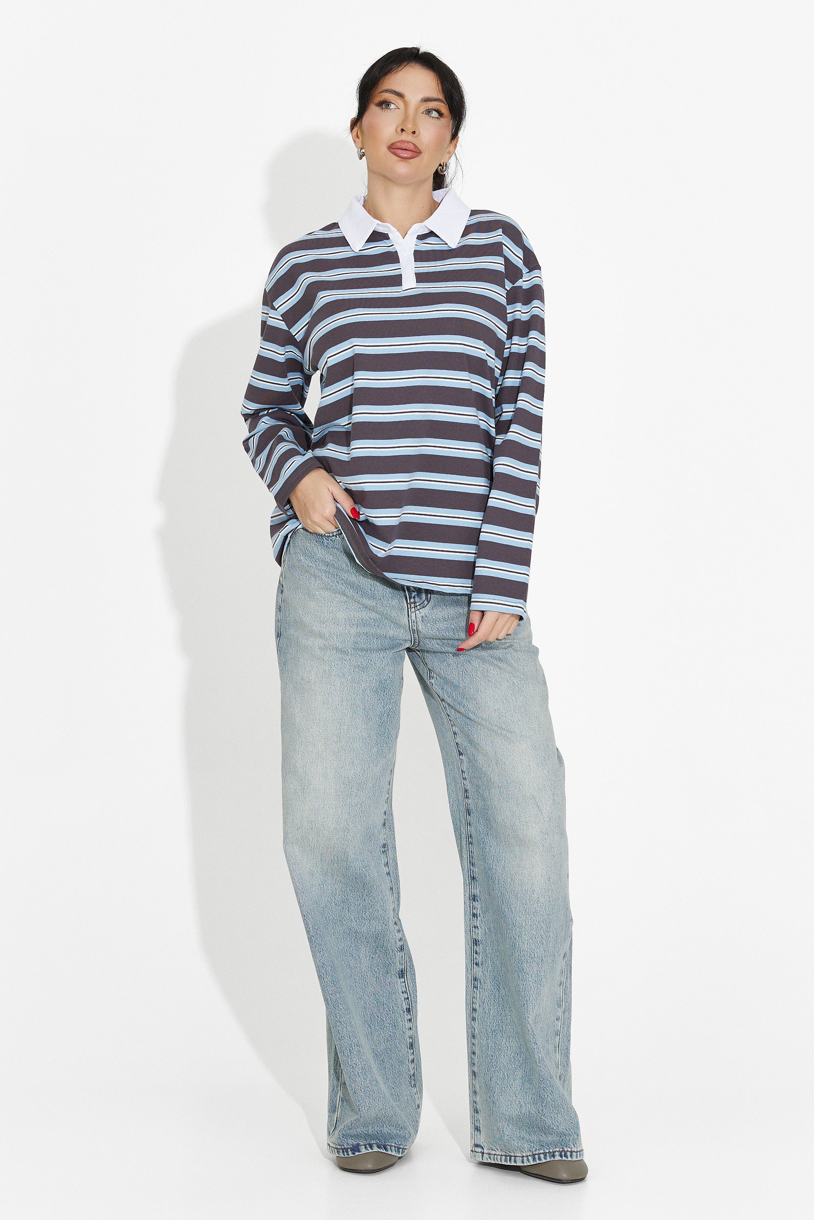 Női alkalmi kék blúz Paloma Bogas