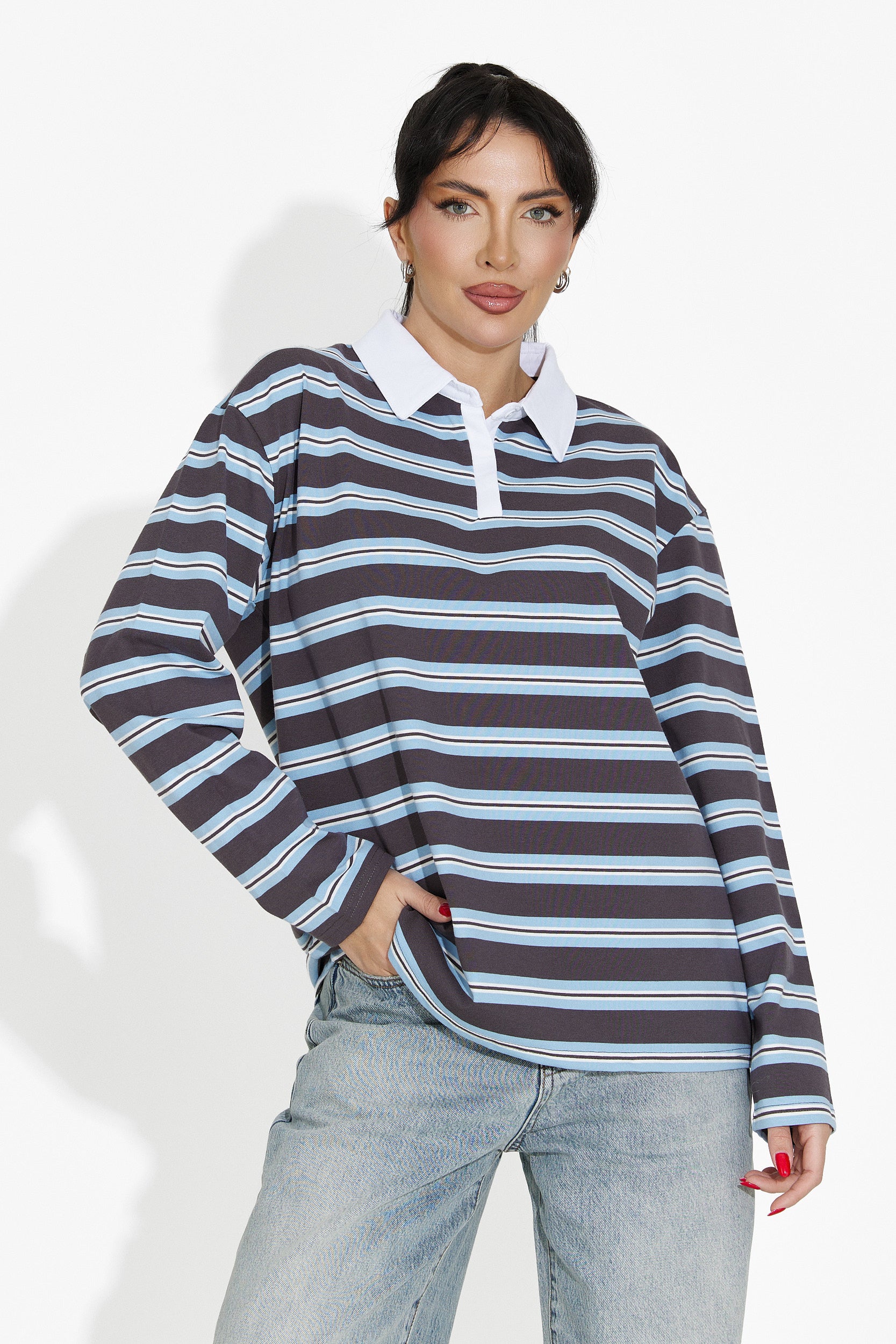 Női alkalmi kék blúz Paloma Bogas