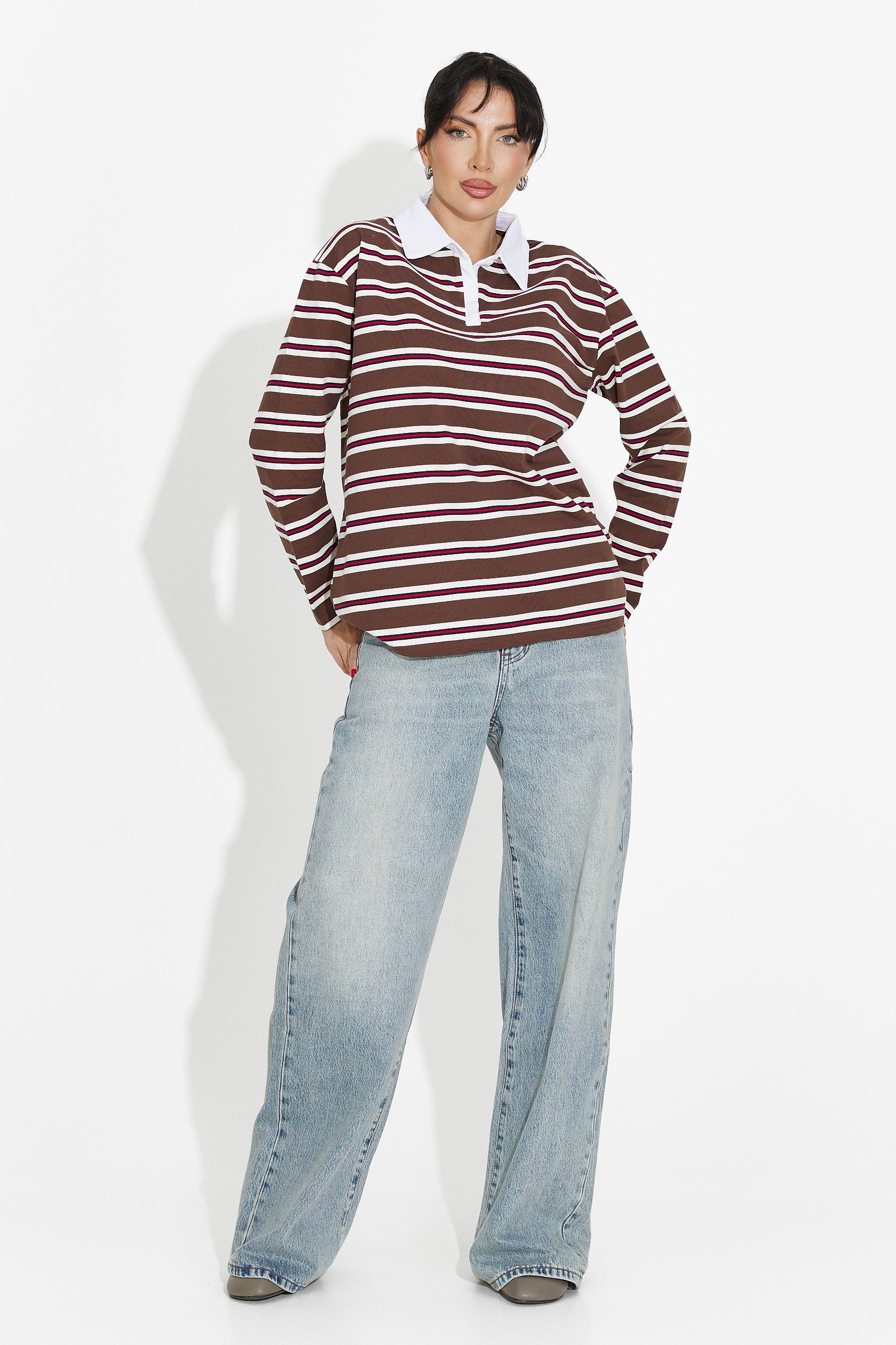 Női alkalmi barna blúz Paloma Bogas