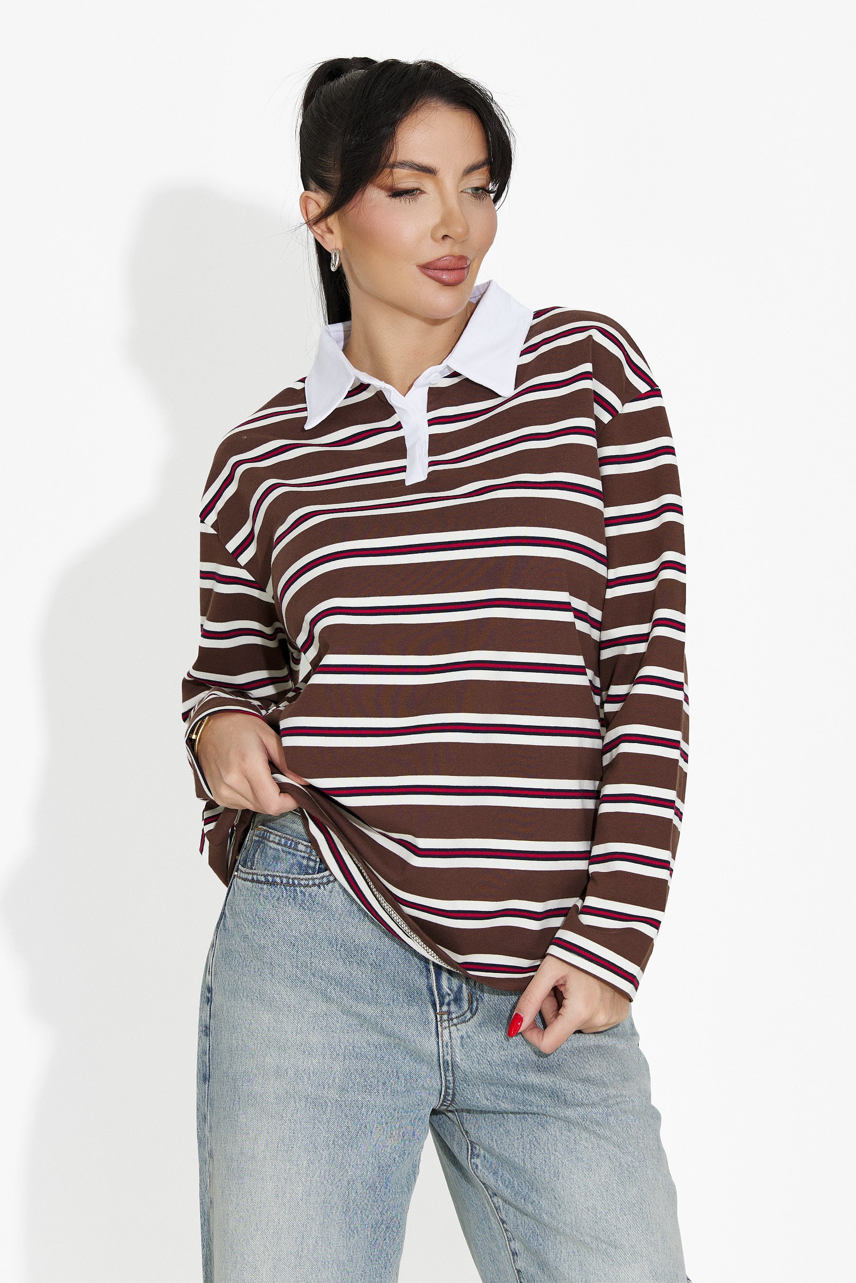 Női alkalmi barna blúz Paloma Bogas