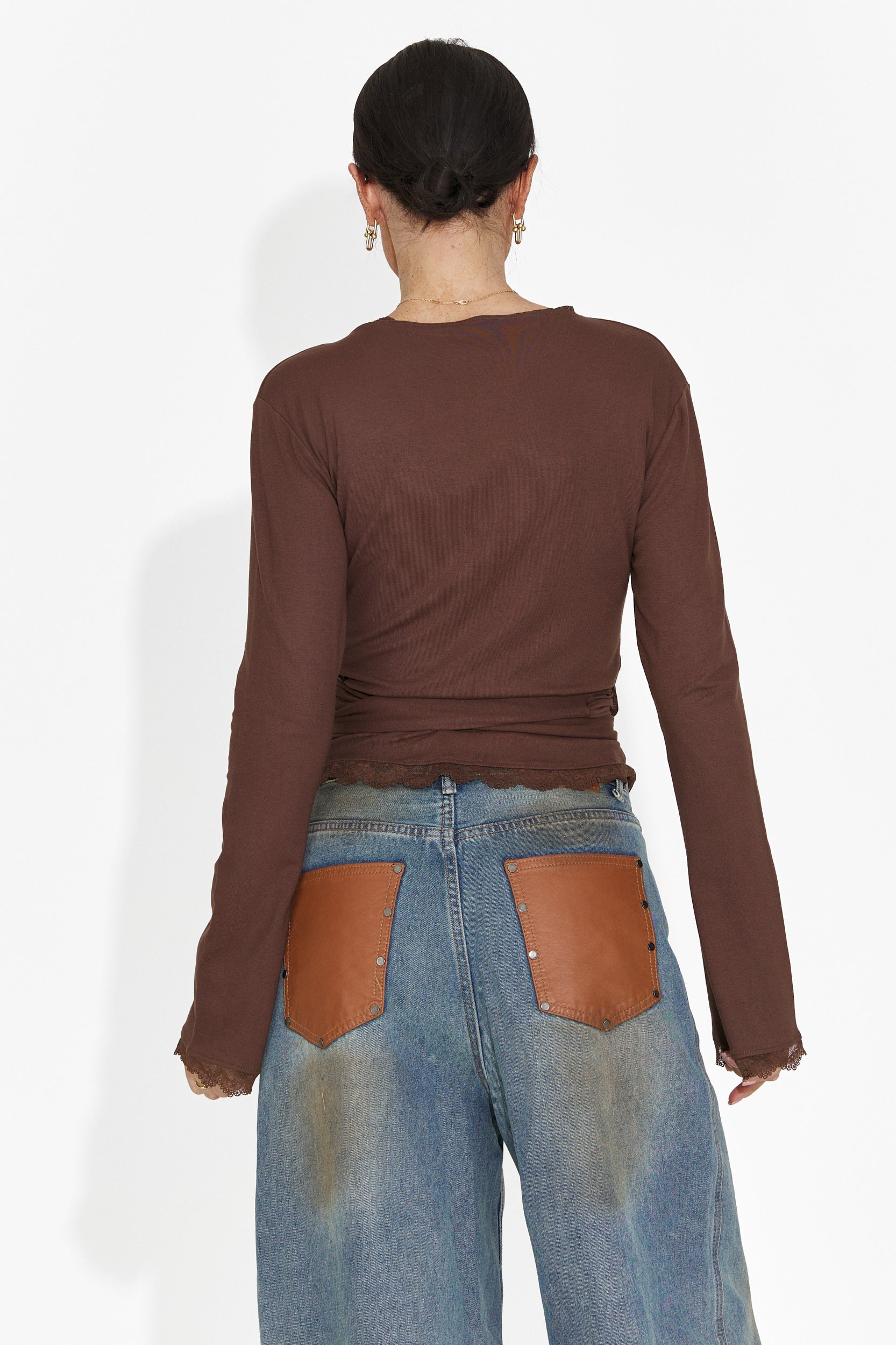 Női barna hétköznapi blúz Zaneta Bogas