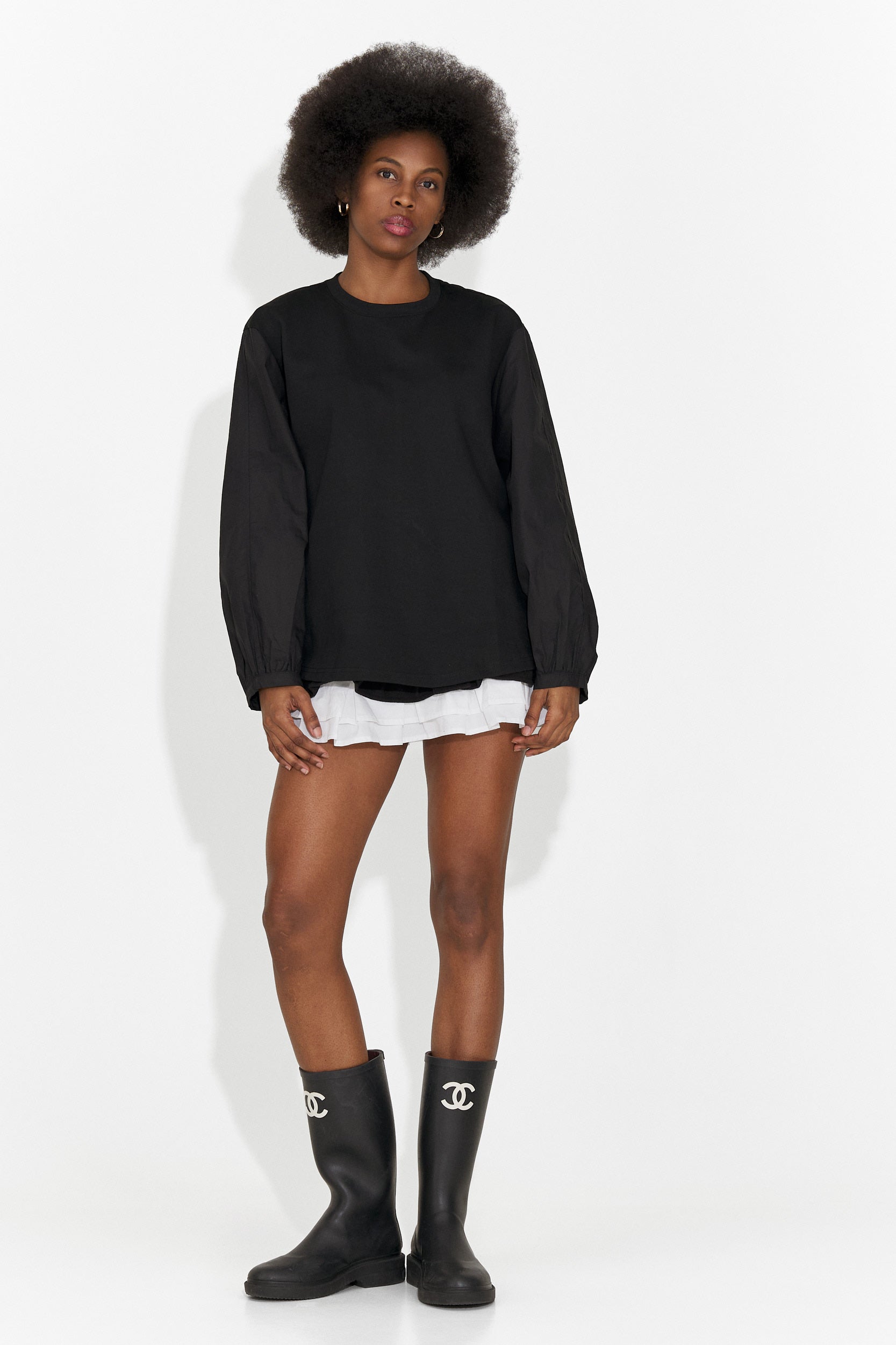 Sheiva Bogas alkalmi fekete női blúz