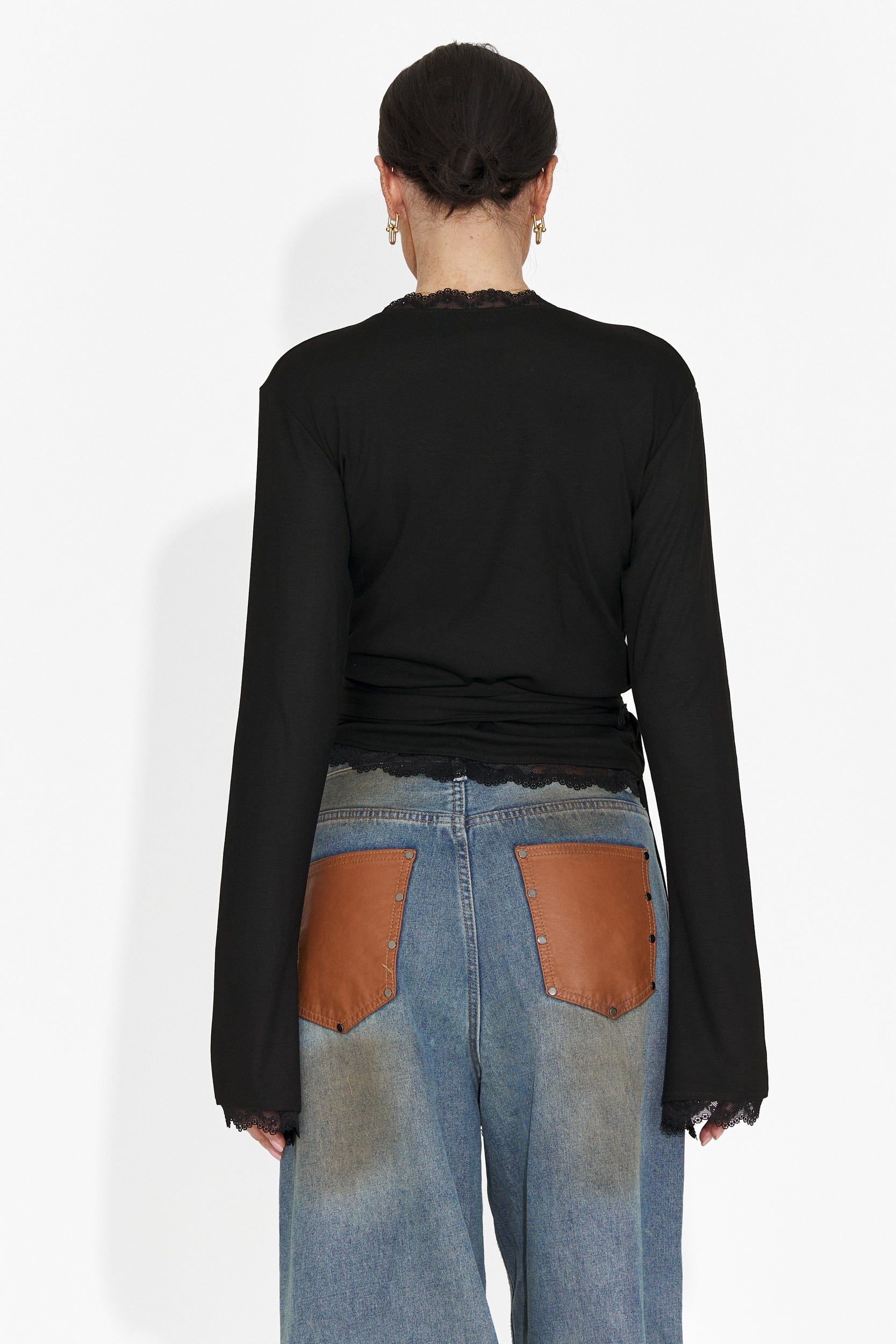 Női fekete hétköznapi blúz Zaneta Bogas