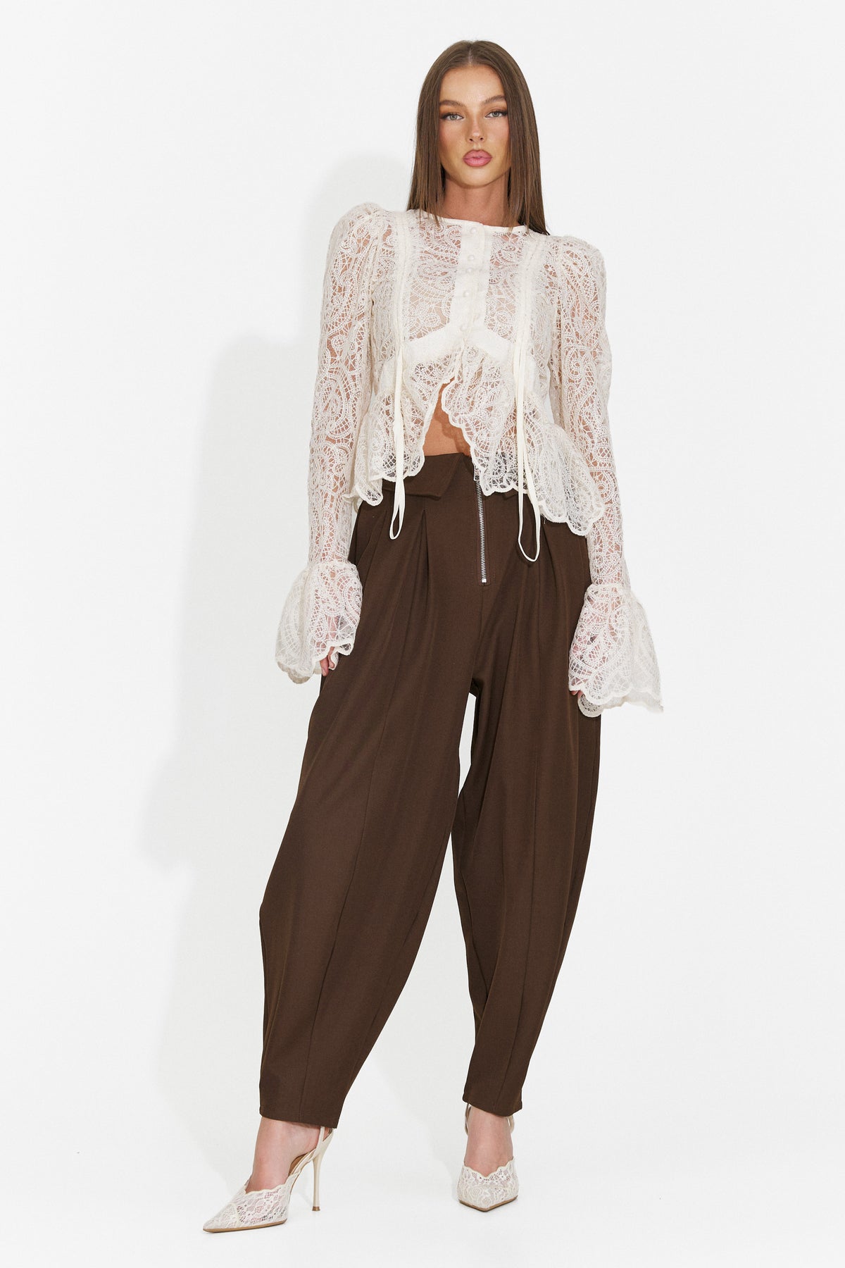 Bluza eleganta crem Pamniesia Bogas