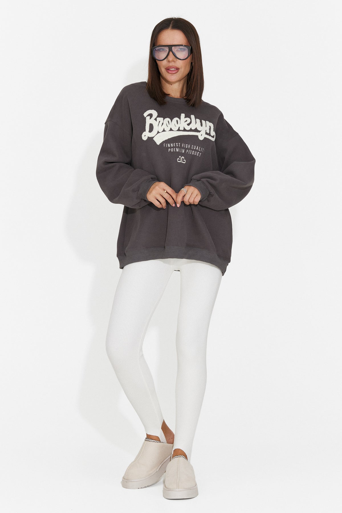 Bluza gri inchis Leroialia Bogas