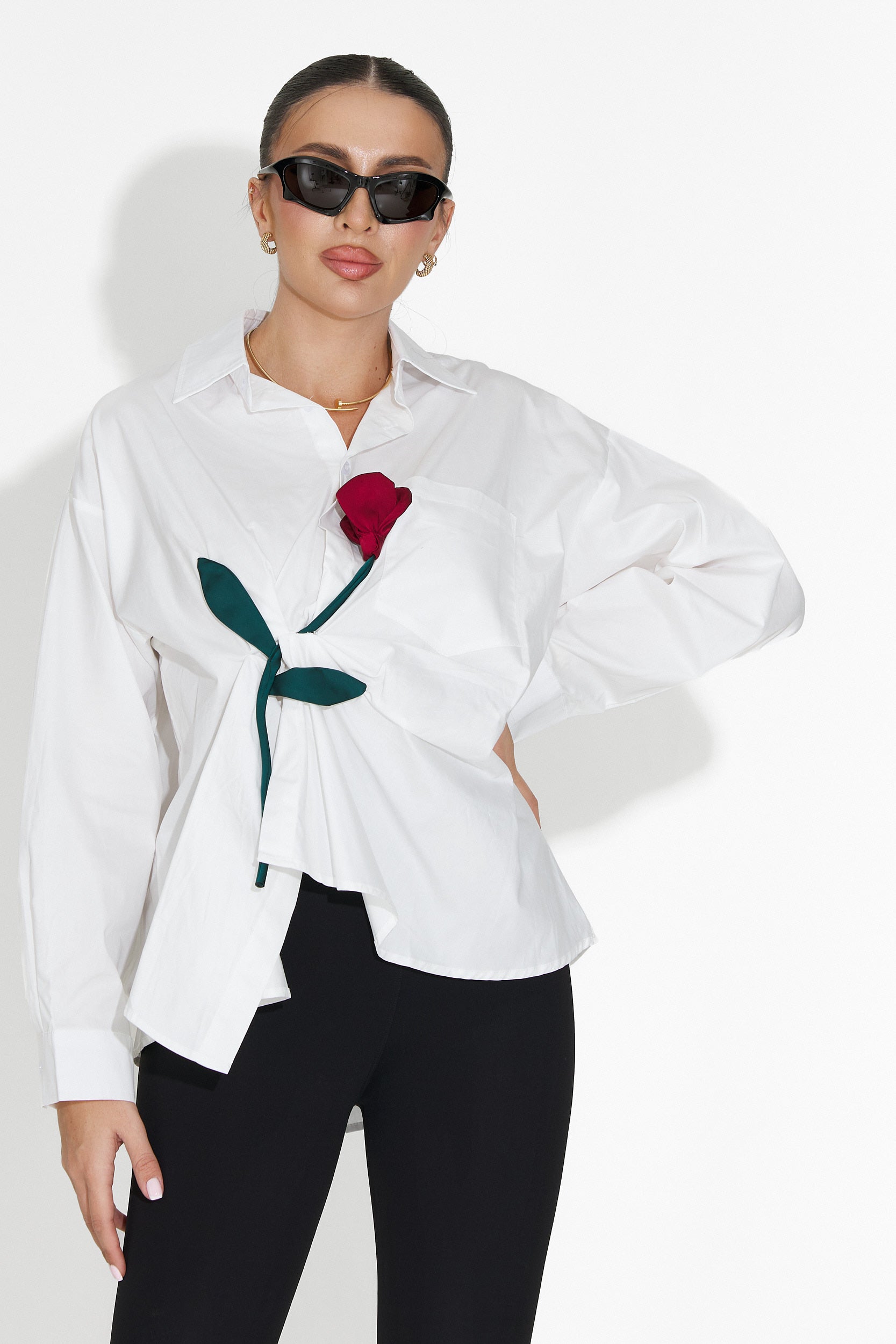 Elaris Bogas Női Fehér Hétköznapi Ing