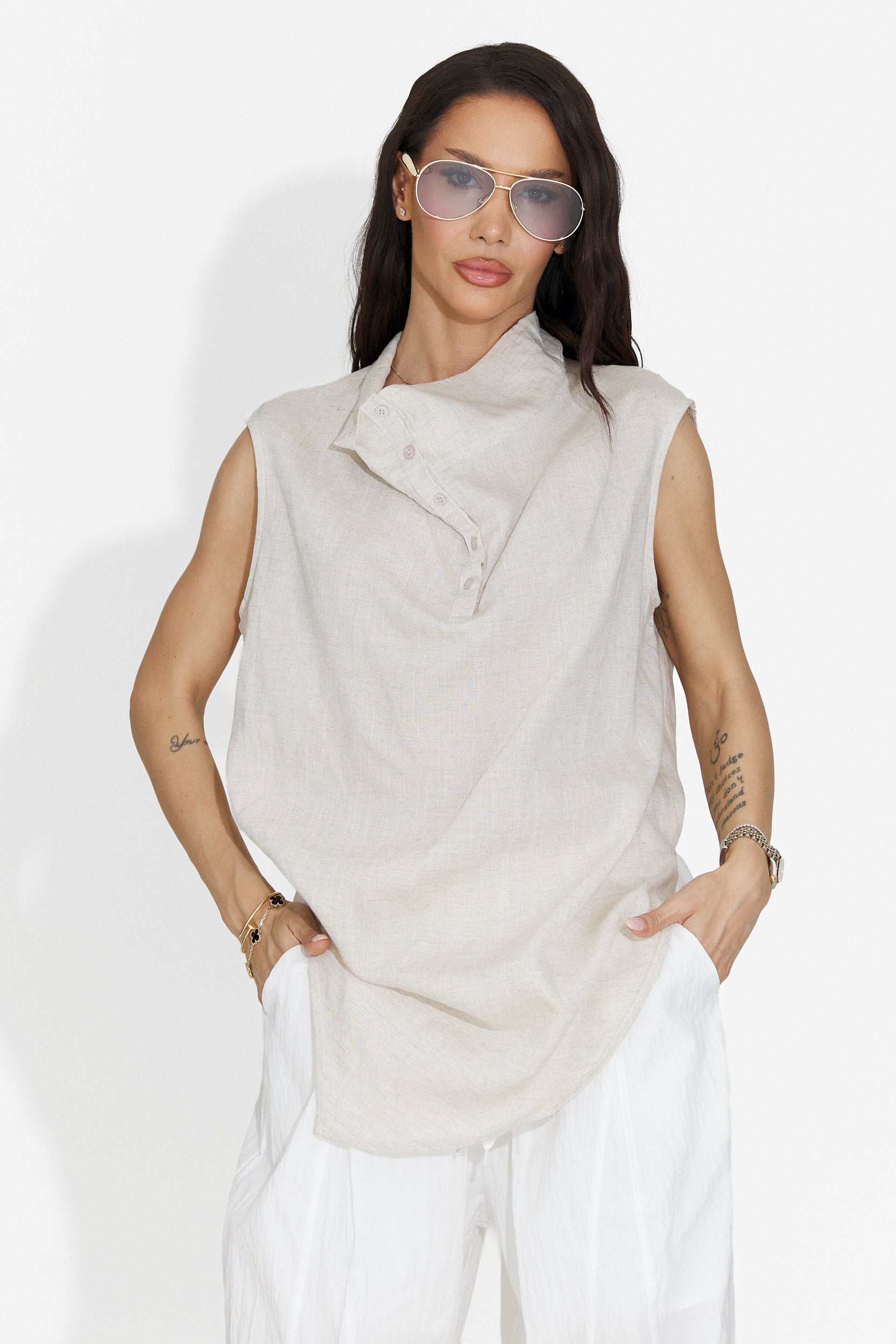Notario Bogas Casual Beige Női Ing