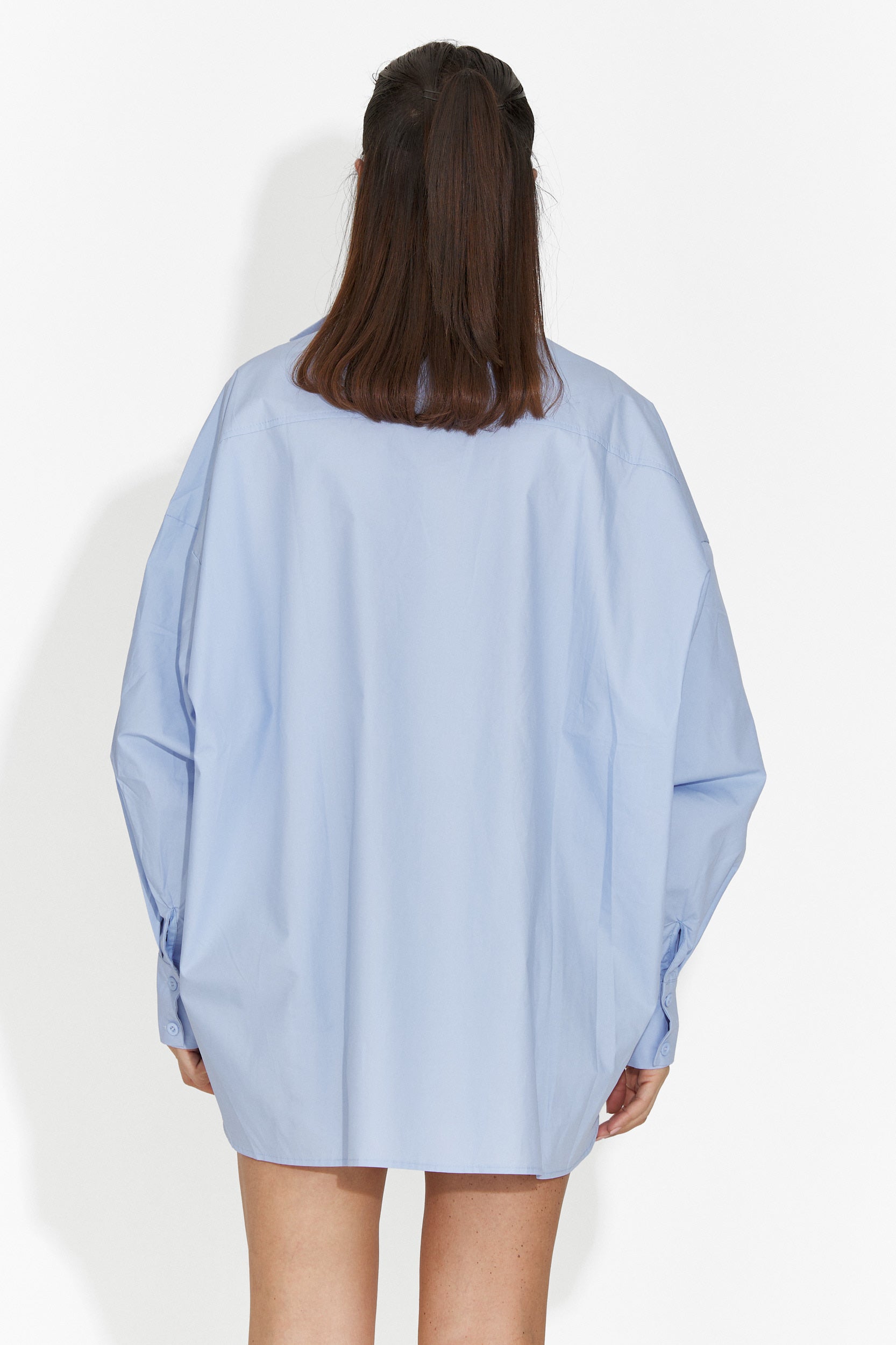 Abrienda Bogas Kézitlen Kék Női Ing