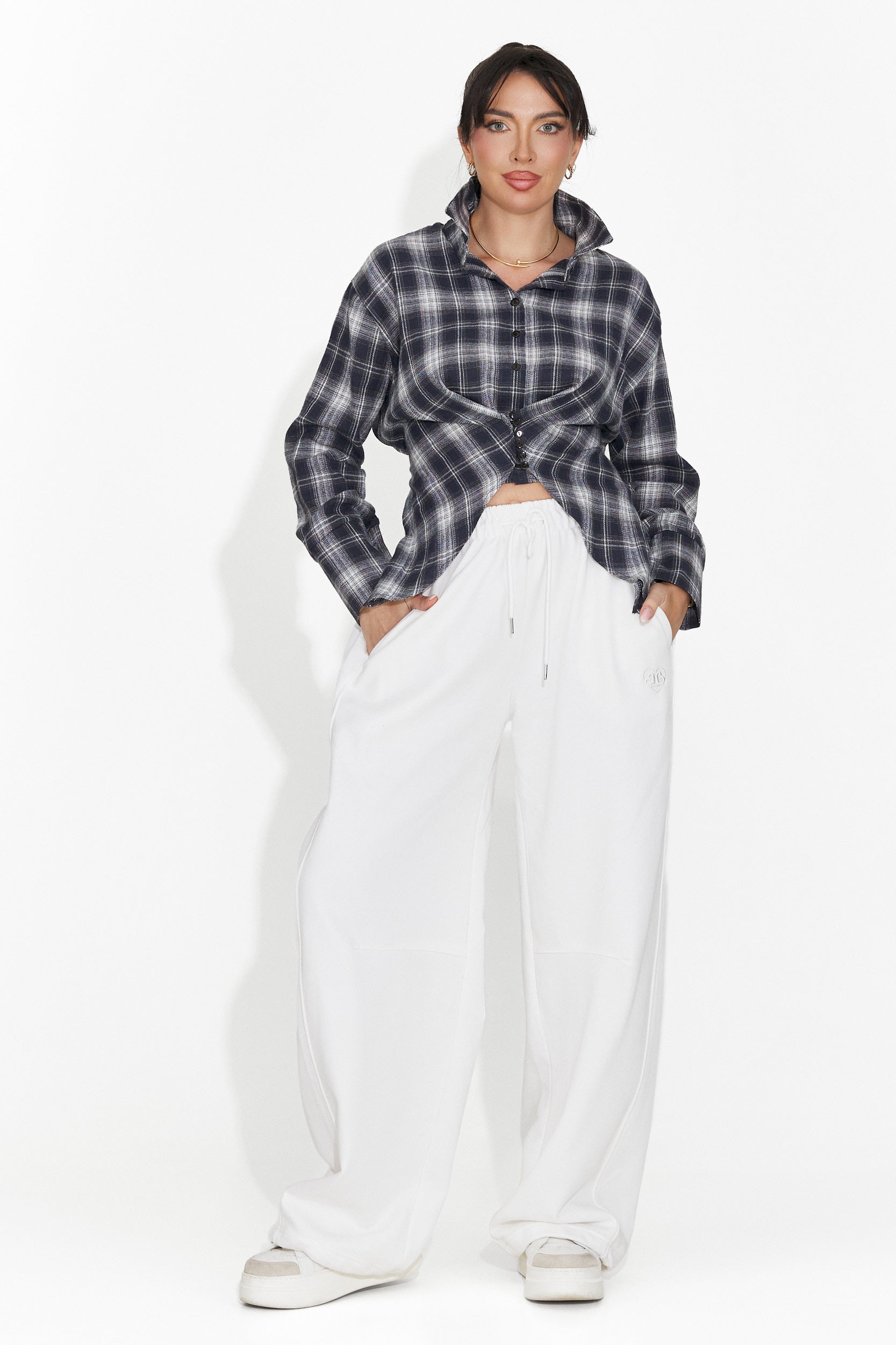 Női laza sötétkék ing Laurina Bogas