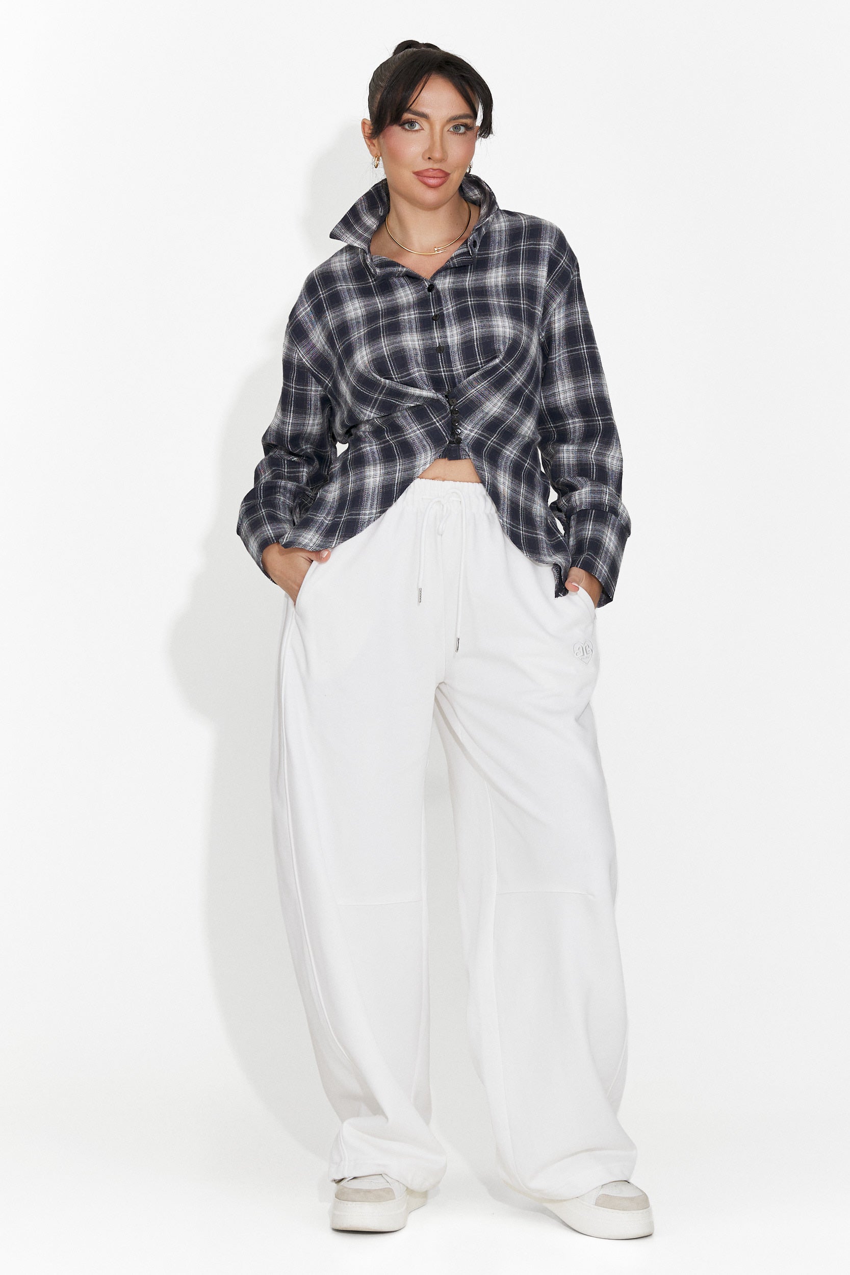 Női laza sötétkék ing Laurina Bogas