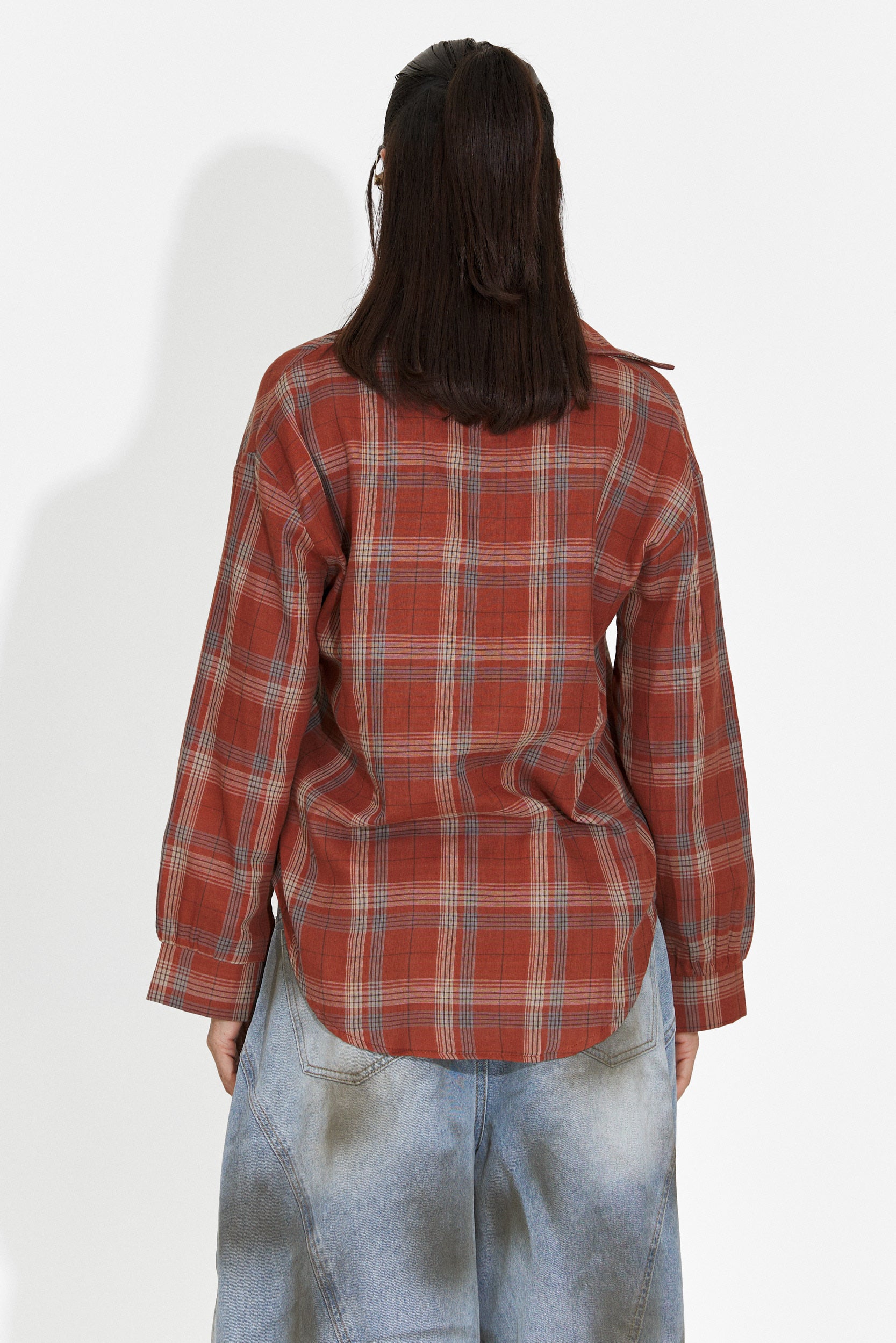 Laza Tégla Piros Női Ing Barcely Bogas