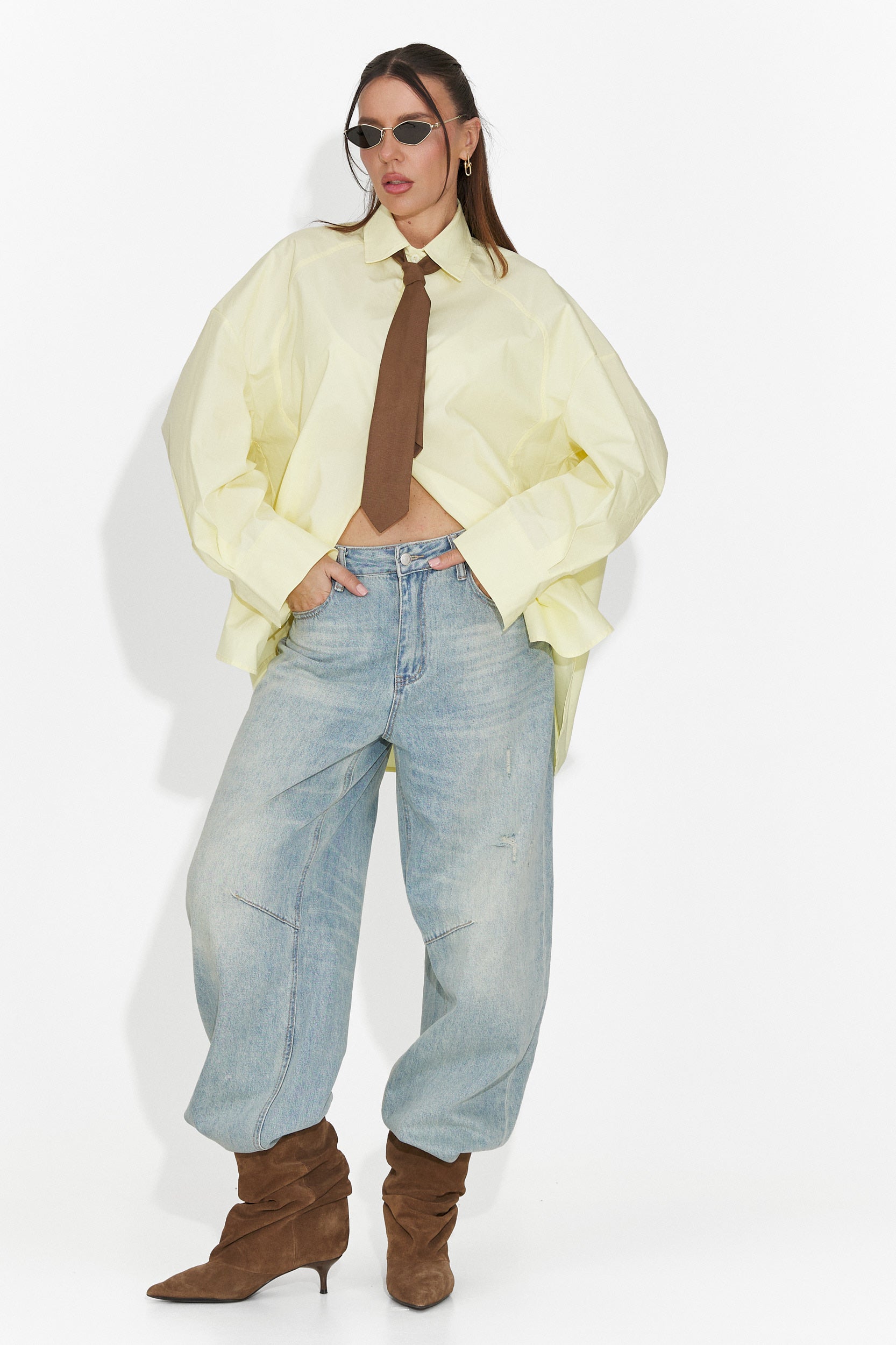 Női sárga hétköznapi ing Abrienda Bogas