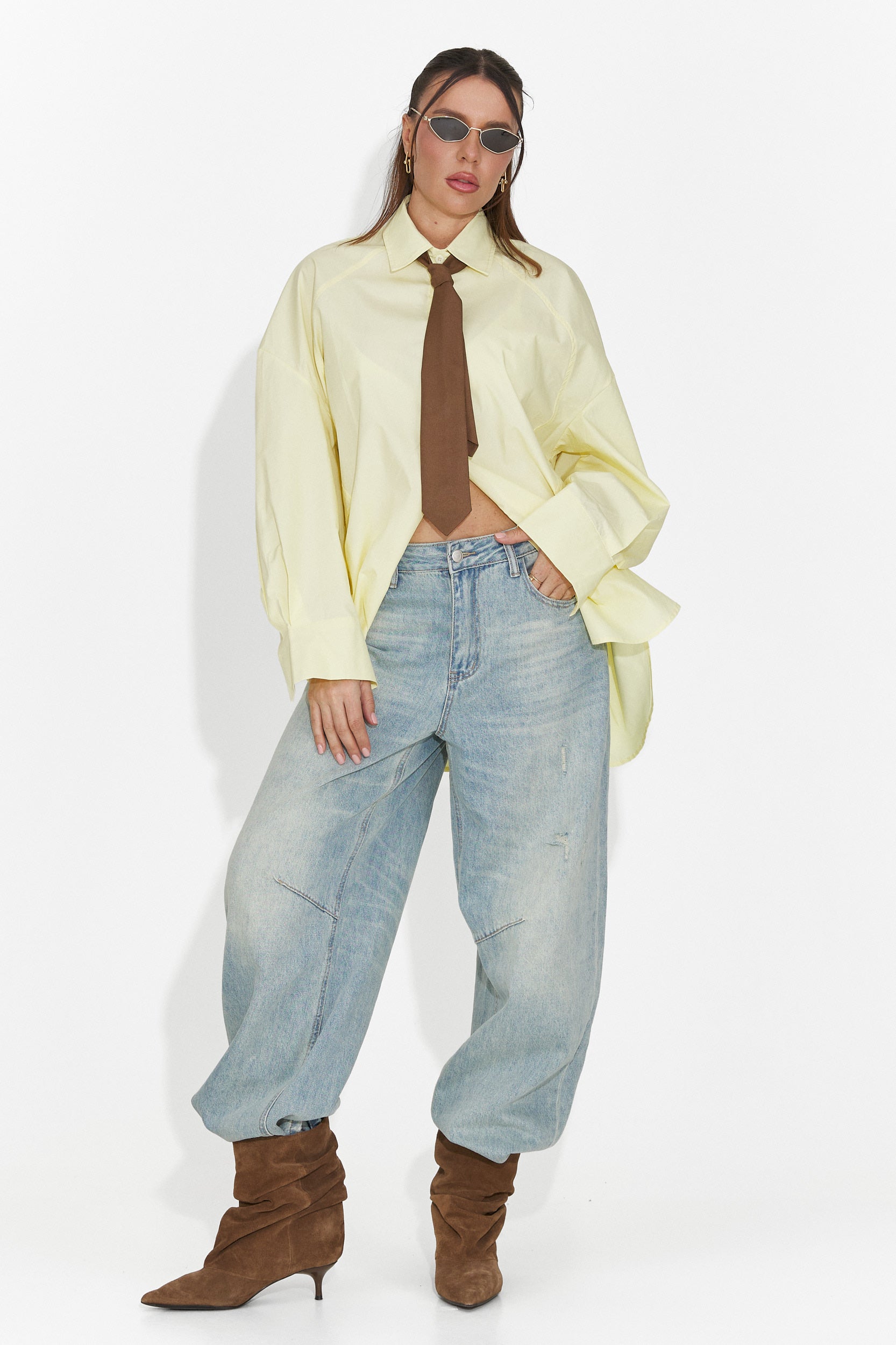 Női sárga hétköznapi ing Abrienda Bogas