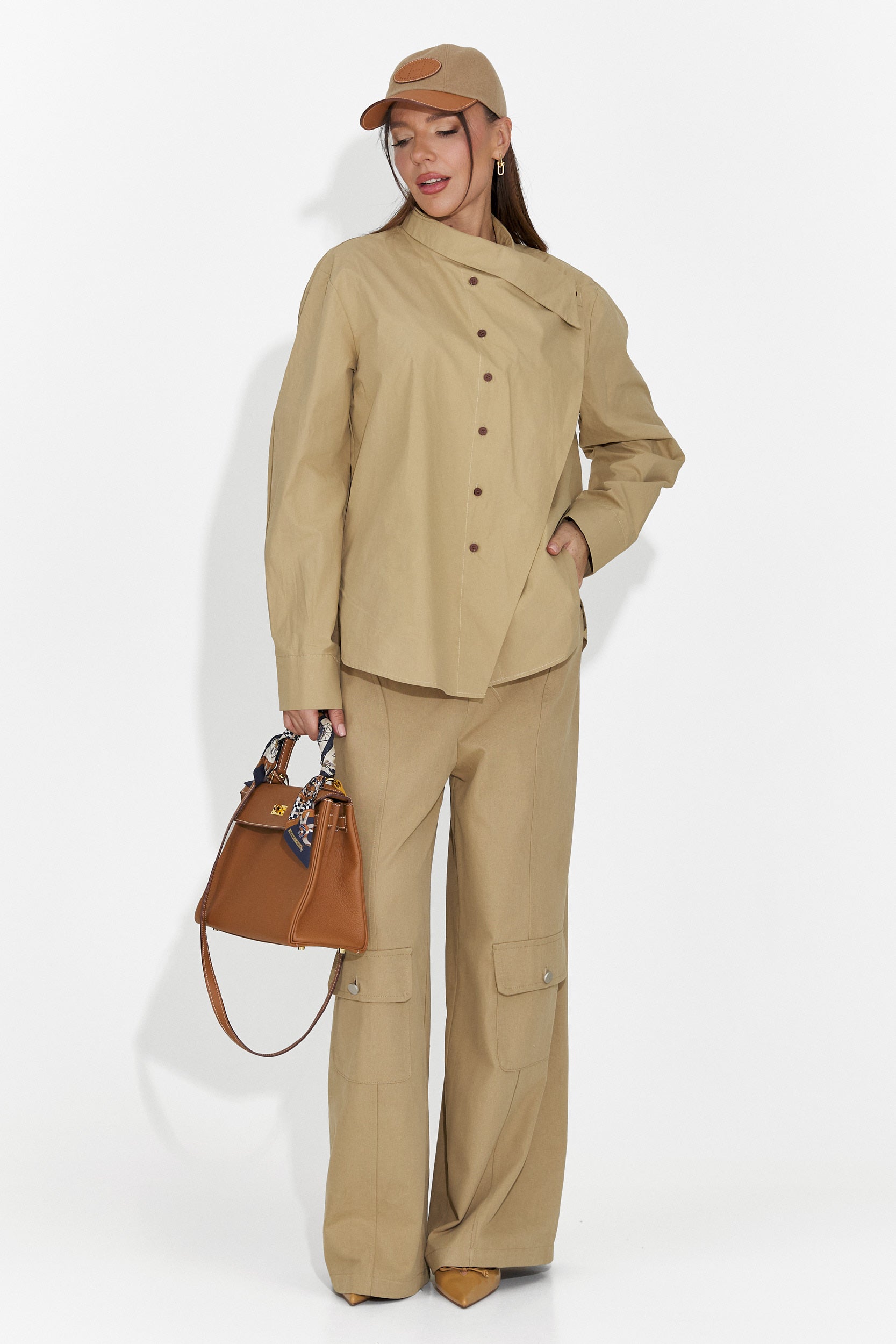 Edinea Bogas barna hétköznapi női ing