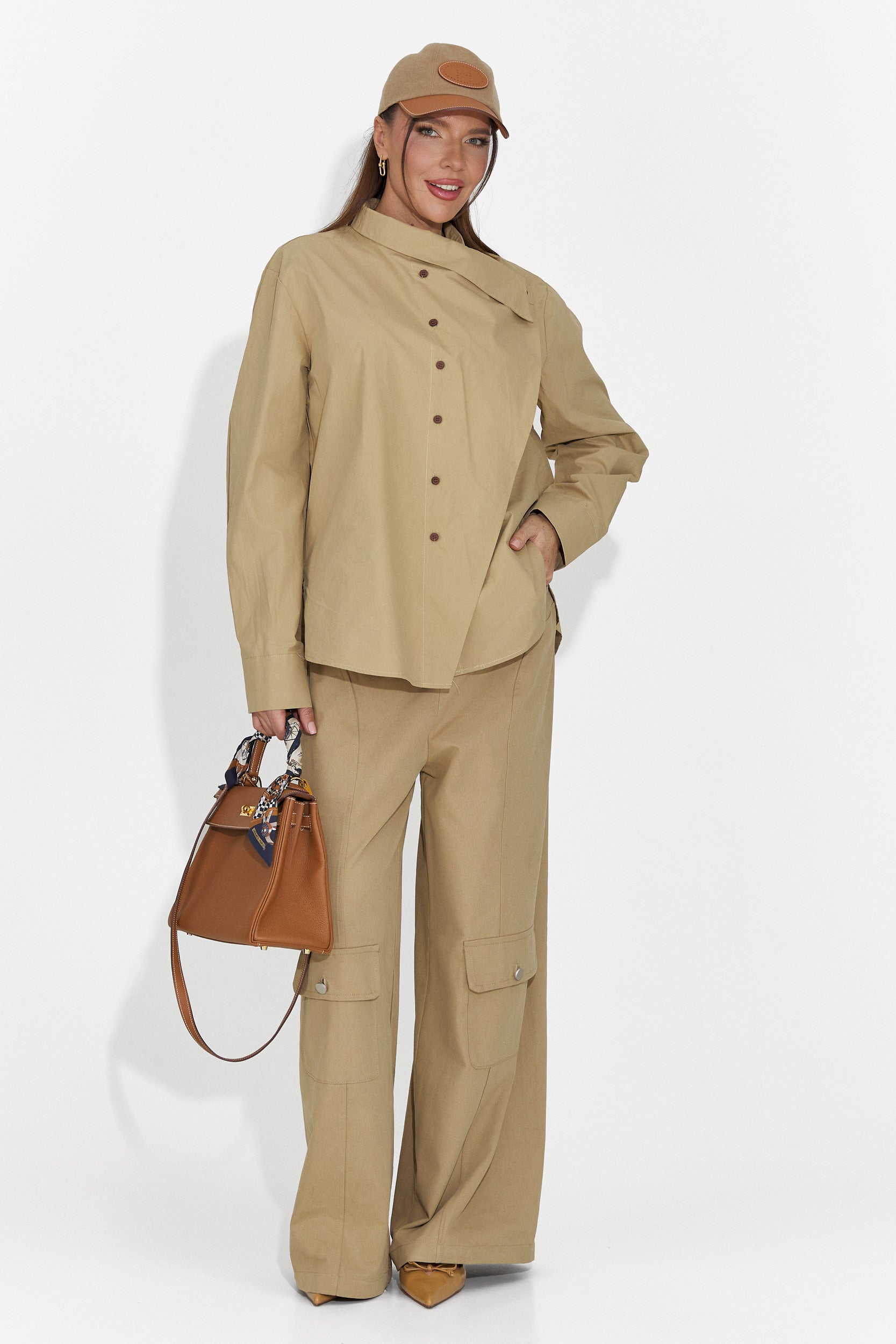 Edinea Bogas barna hétköznapi női ing