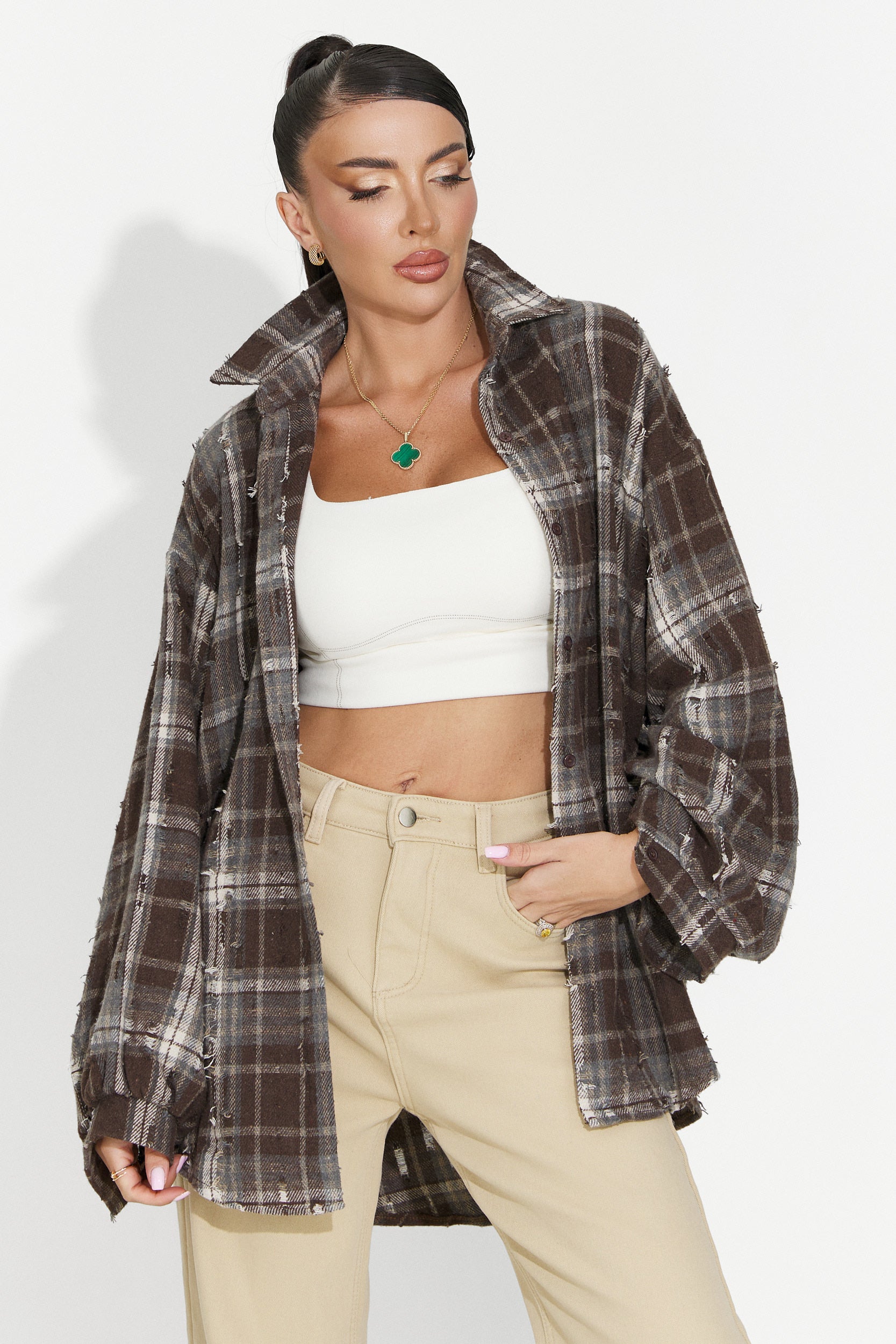 Női alkalmi barna ing Jasara Bogas