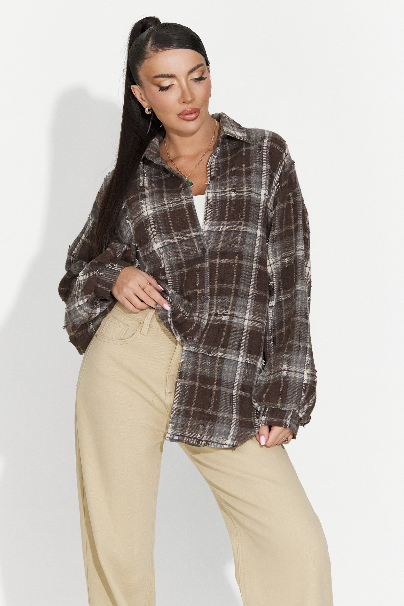 Női alkalmi barna ing Jasara Bogas