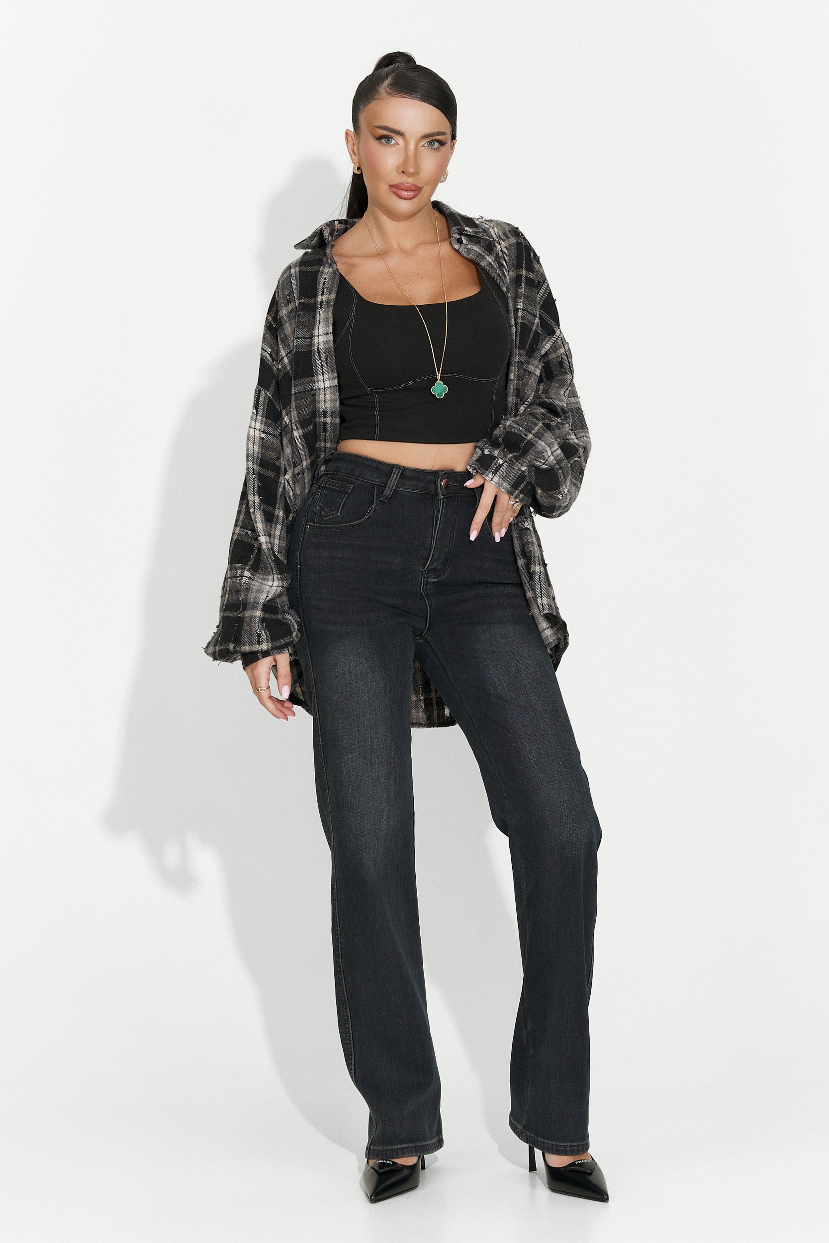 Női fekete alkalmi ing Jasara Bogas