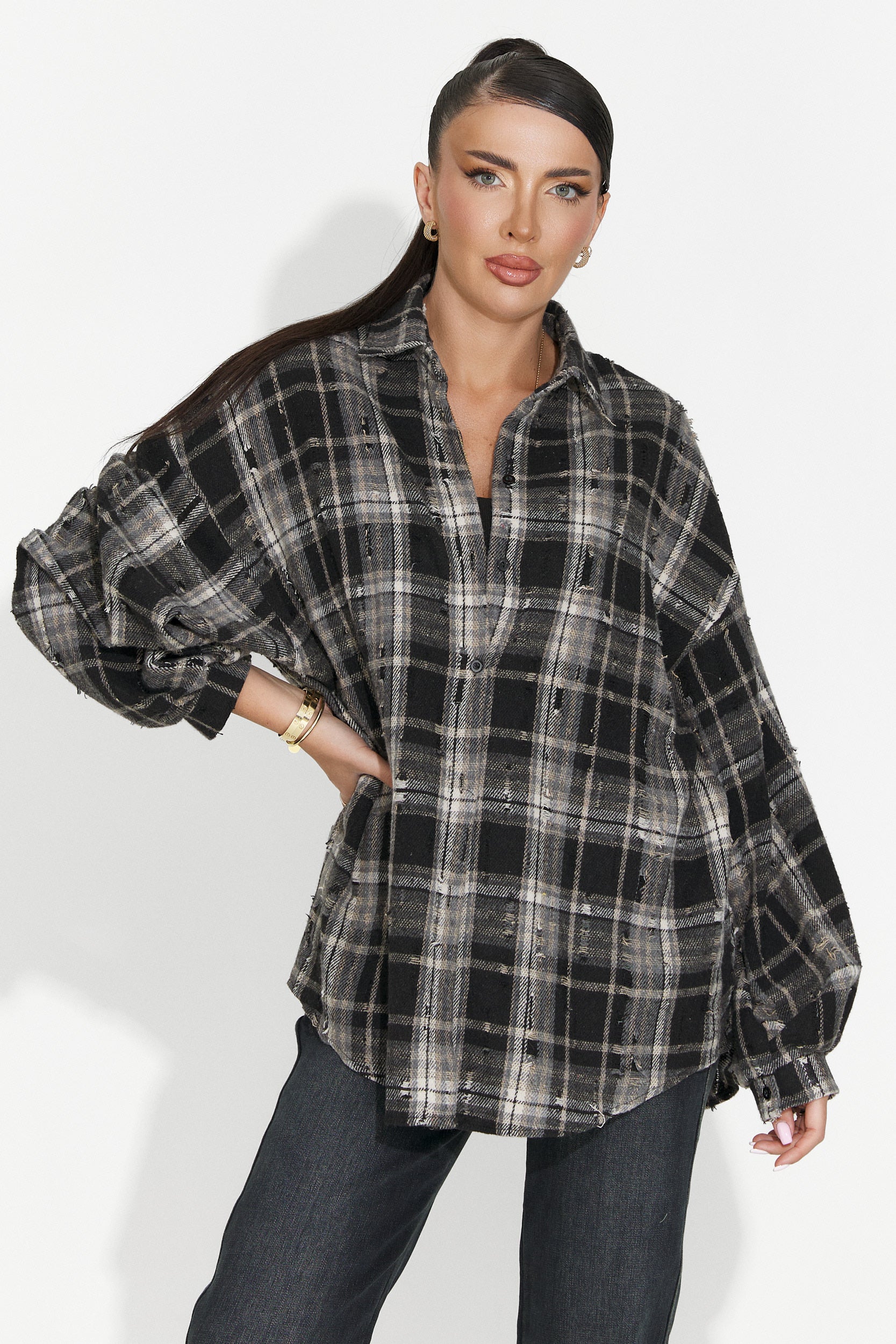 Női fekete alkalmi ing Jasara Bogas