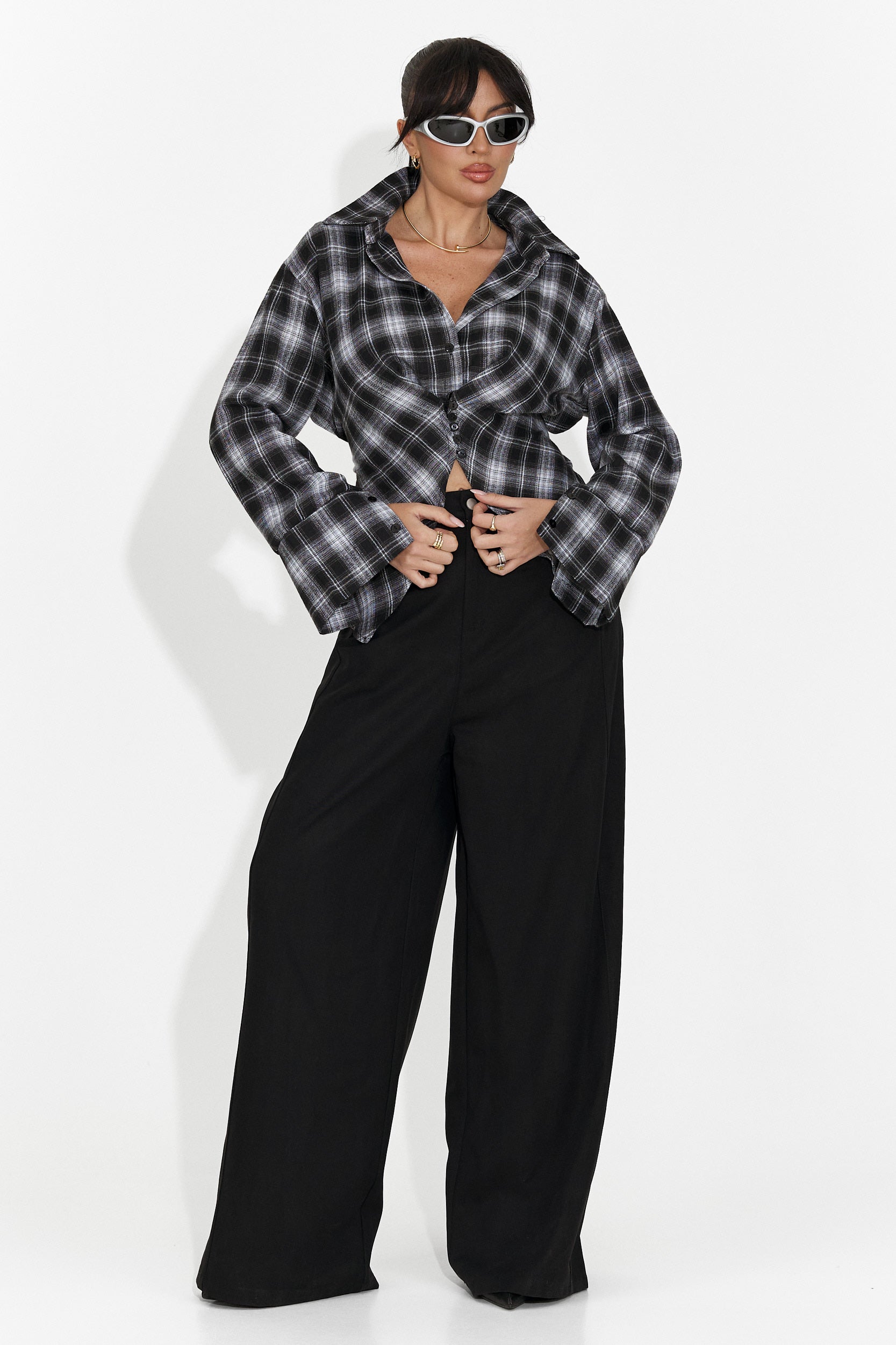 Laurina Bogas fekete női hétköznapi ing